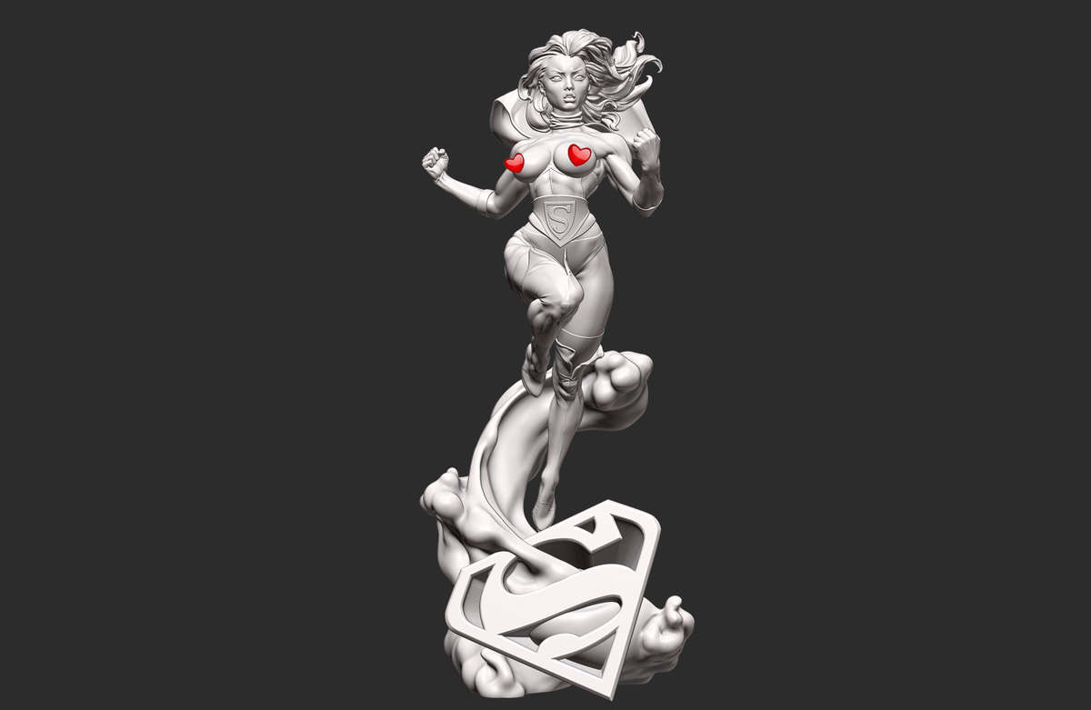 1780 Supergirl Bombshells NSFW - STL 3D Print Files