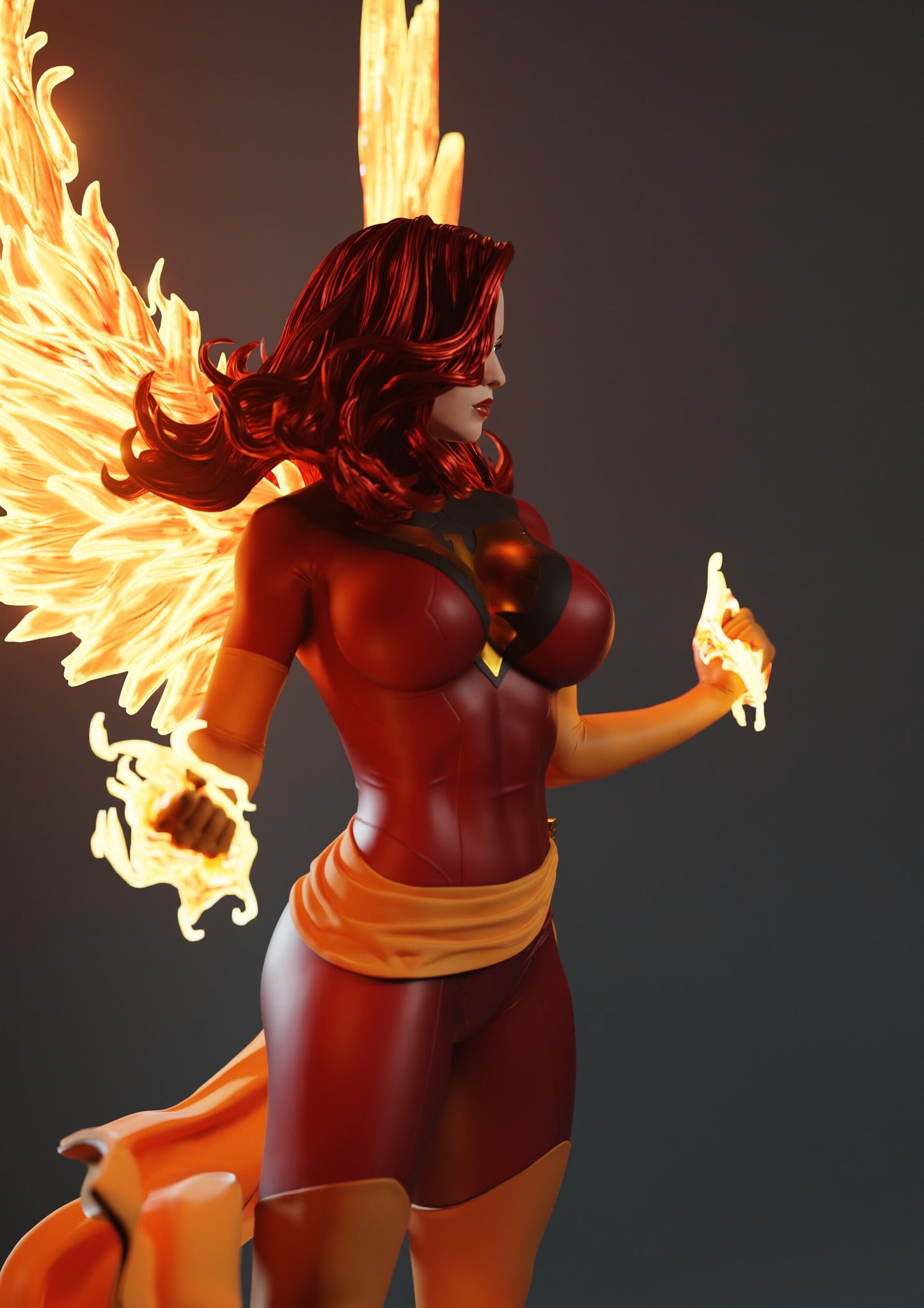 0258 Jean_Grey_Dark_Phoenix - STL 3D Print Files