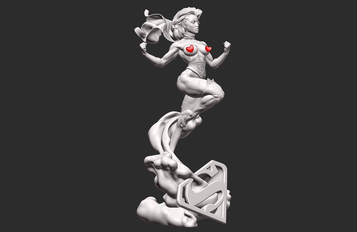 1780 Supergirl Bombshells NSFW - STL 3D Print Files
