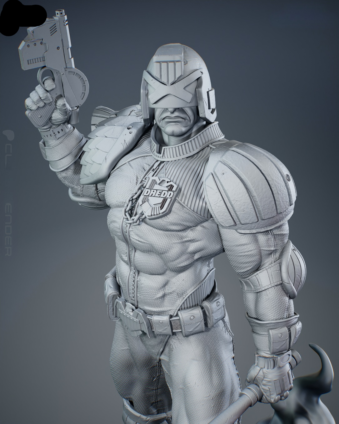 1642 Judge Dredd_2000 AD - STL 3D Print Files