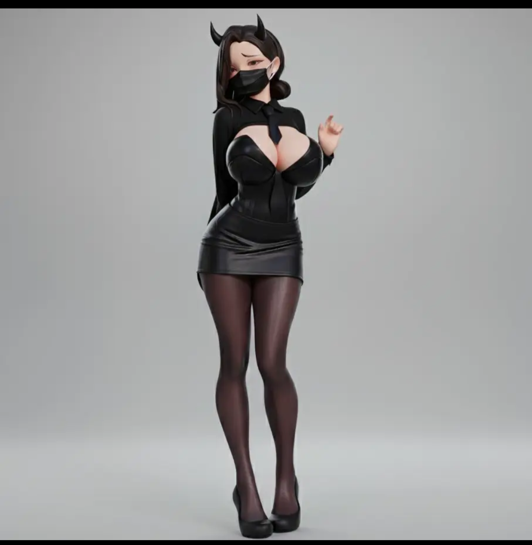 1751 DemonGirl_Mini - STL 3D Print Files