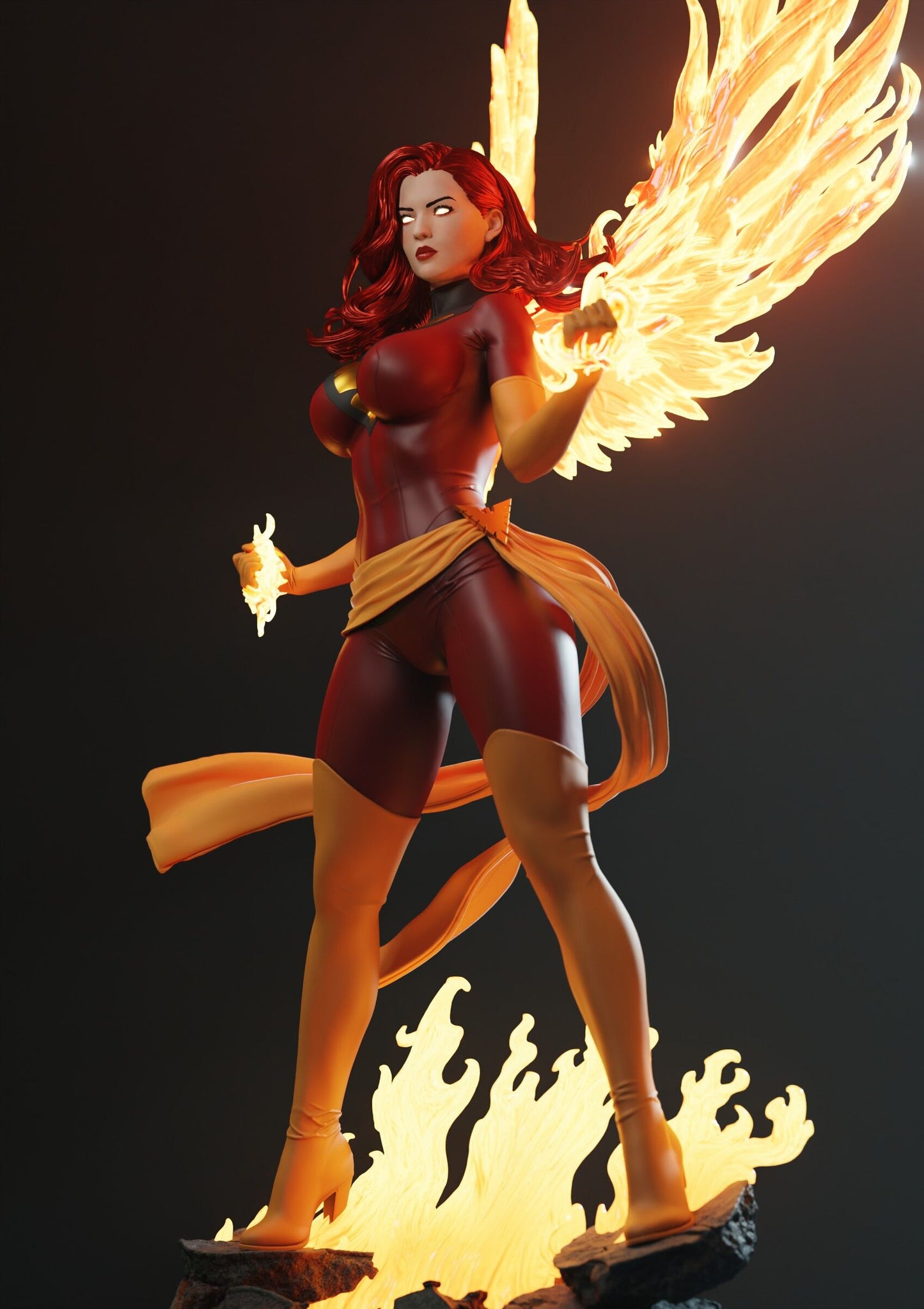 0258 Jean_Grey_Dark_Phoenix - STL 3D Print Files