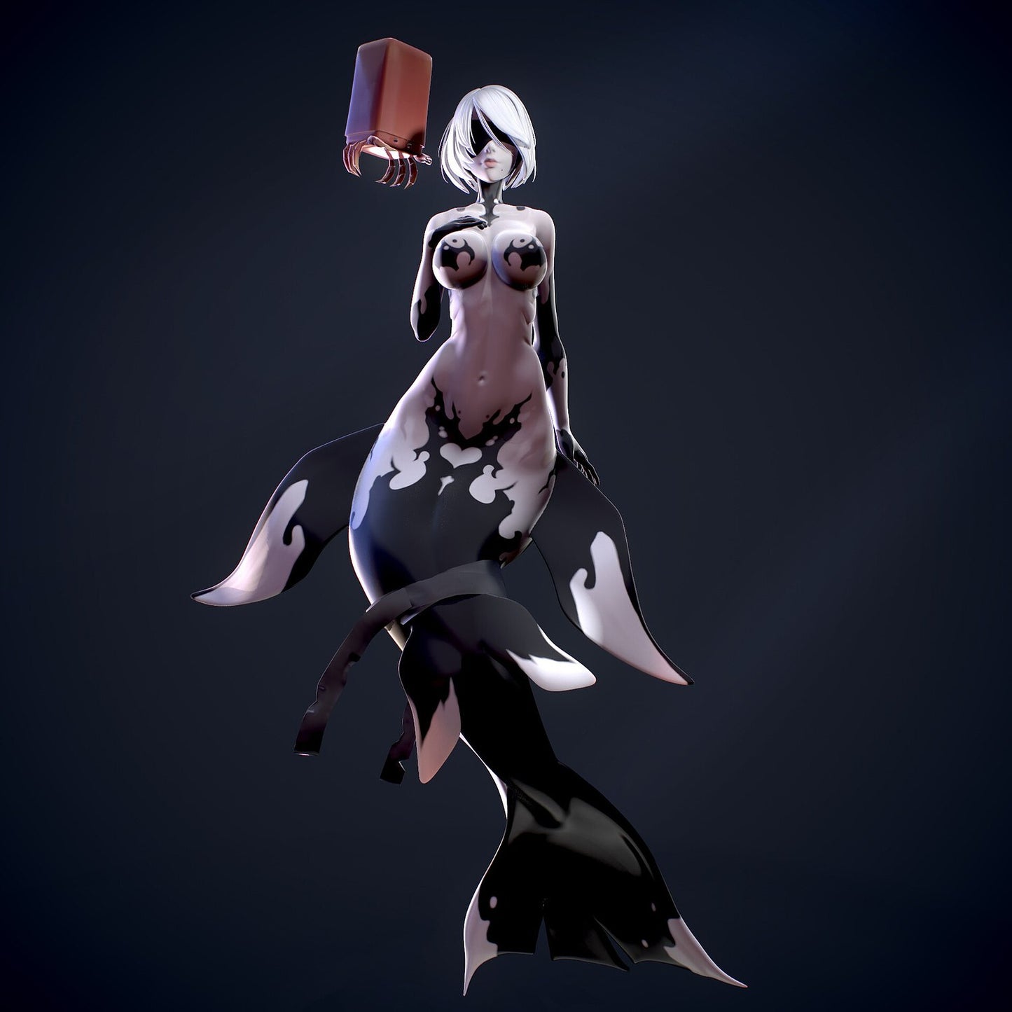 1195 Mermaid 2B_Nier Automata - STL 3D Print Files