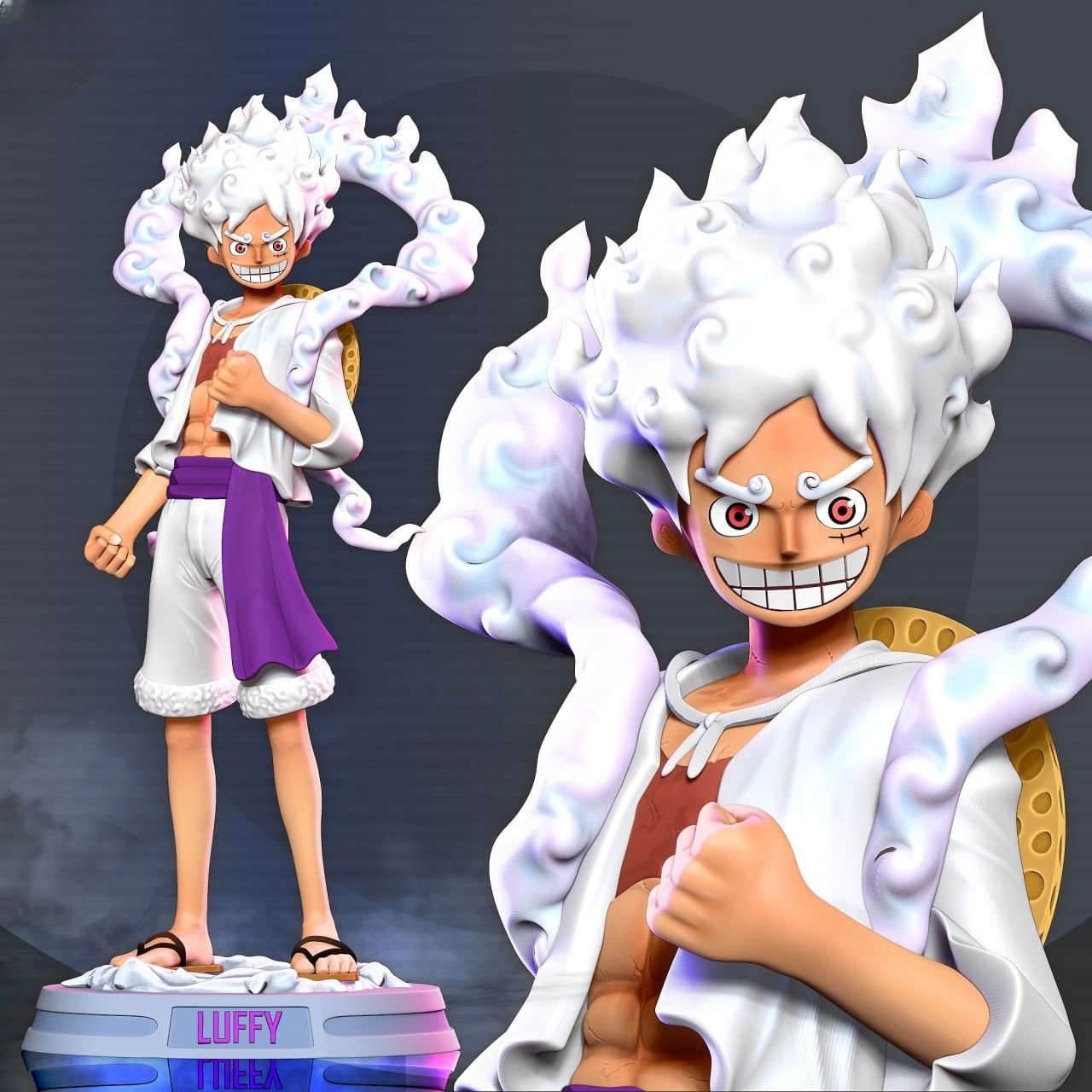 0236 Luffy Gear 5 (OP) - STL 3D Print Files