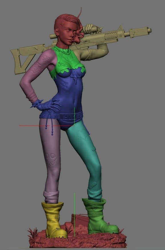 0447 Tank Girl - STL 3D Print Files