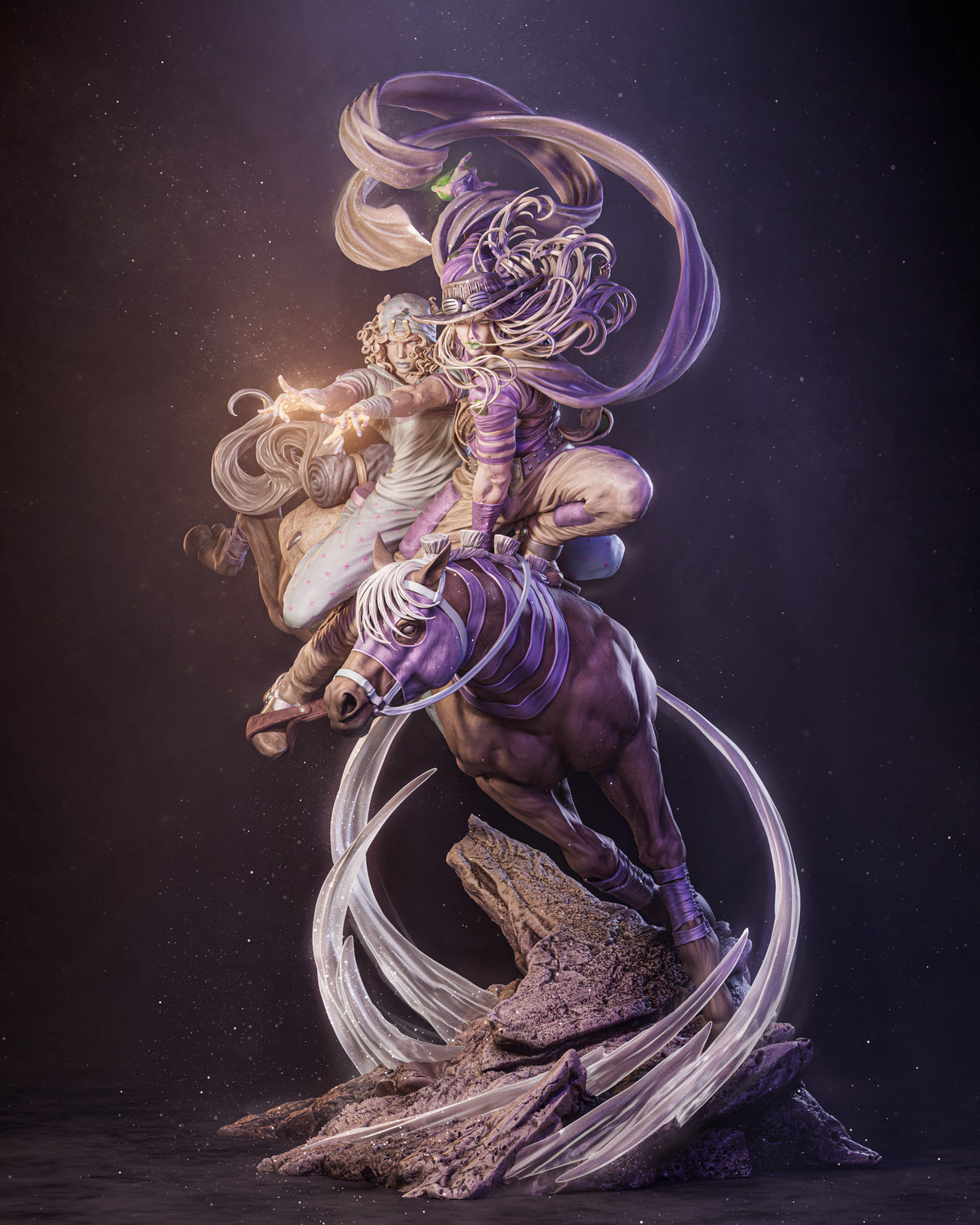 2102 JohnnyJoestar&GyroZeppeli_JoJo's Bizarre Adventure - STL 3D Print Files