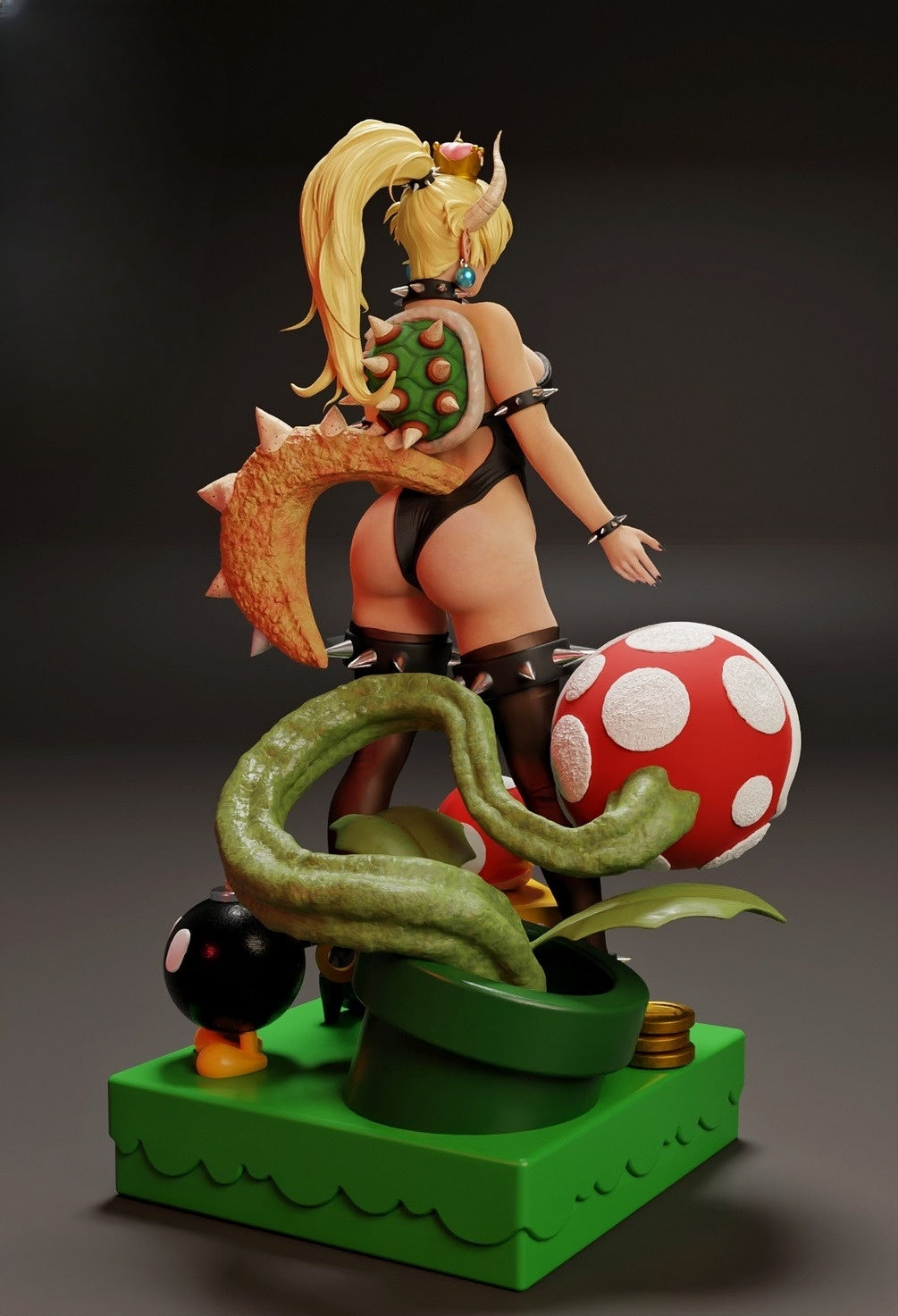 0782 Bowsette Super Mario - STL 3D Print Files