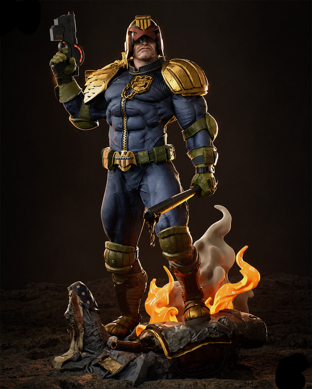 1642 Judge Dredd_2000 AD - STL 3D Print Files