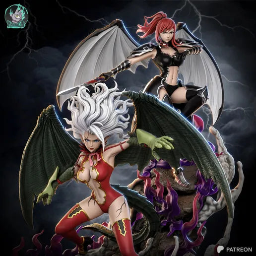 1987 Erza Scarlet&Mirajane Strauss_Fairy Tail - STL 3D Print Files