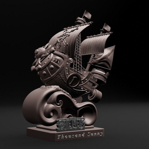 0203 Thousand Sunny_One Piece - STL 3D Print Files