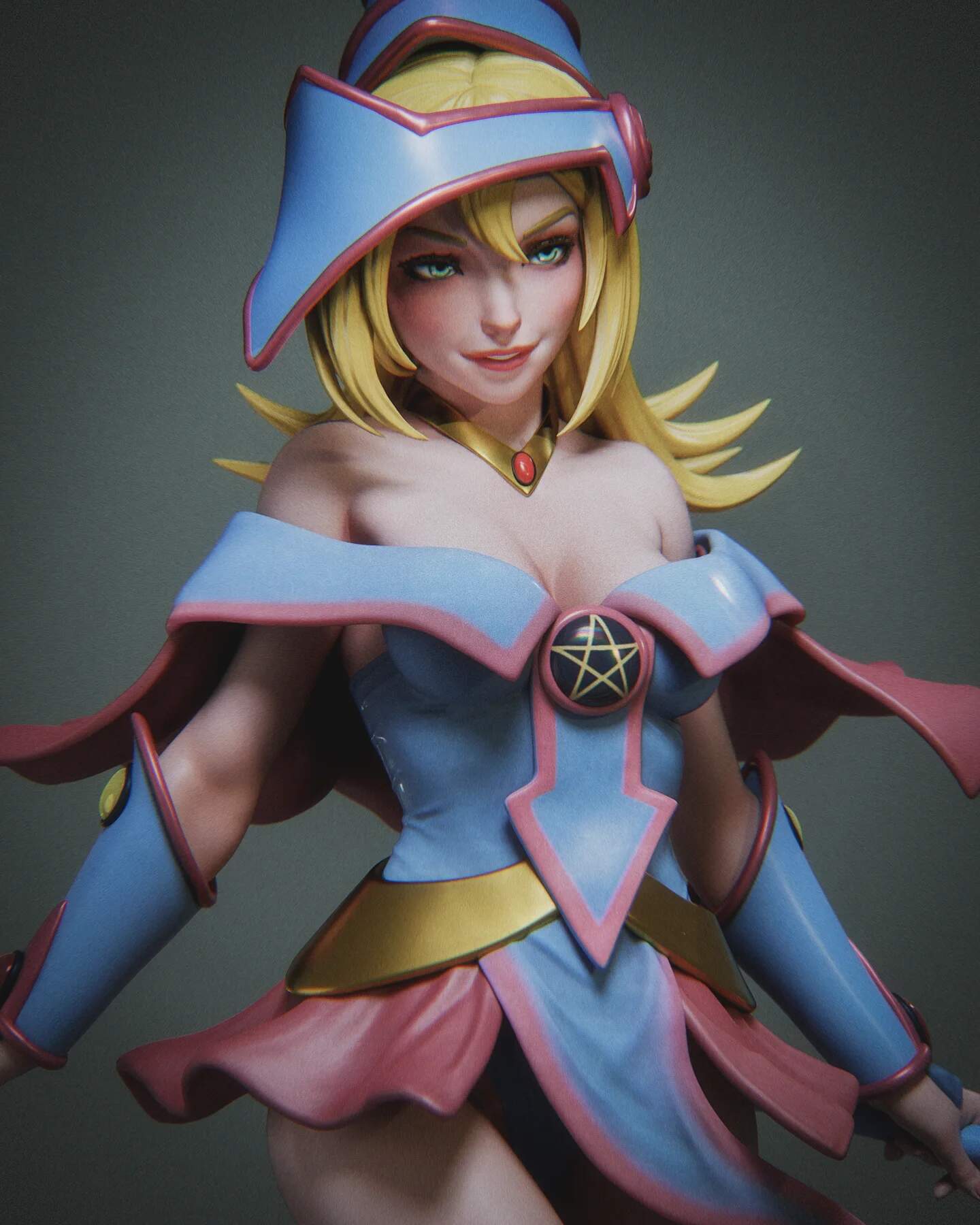 1669 Dark Magician Girl_Yu-Gi-Oh! - STL 3D Print Files