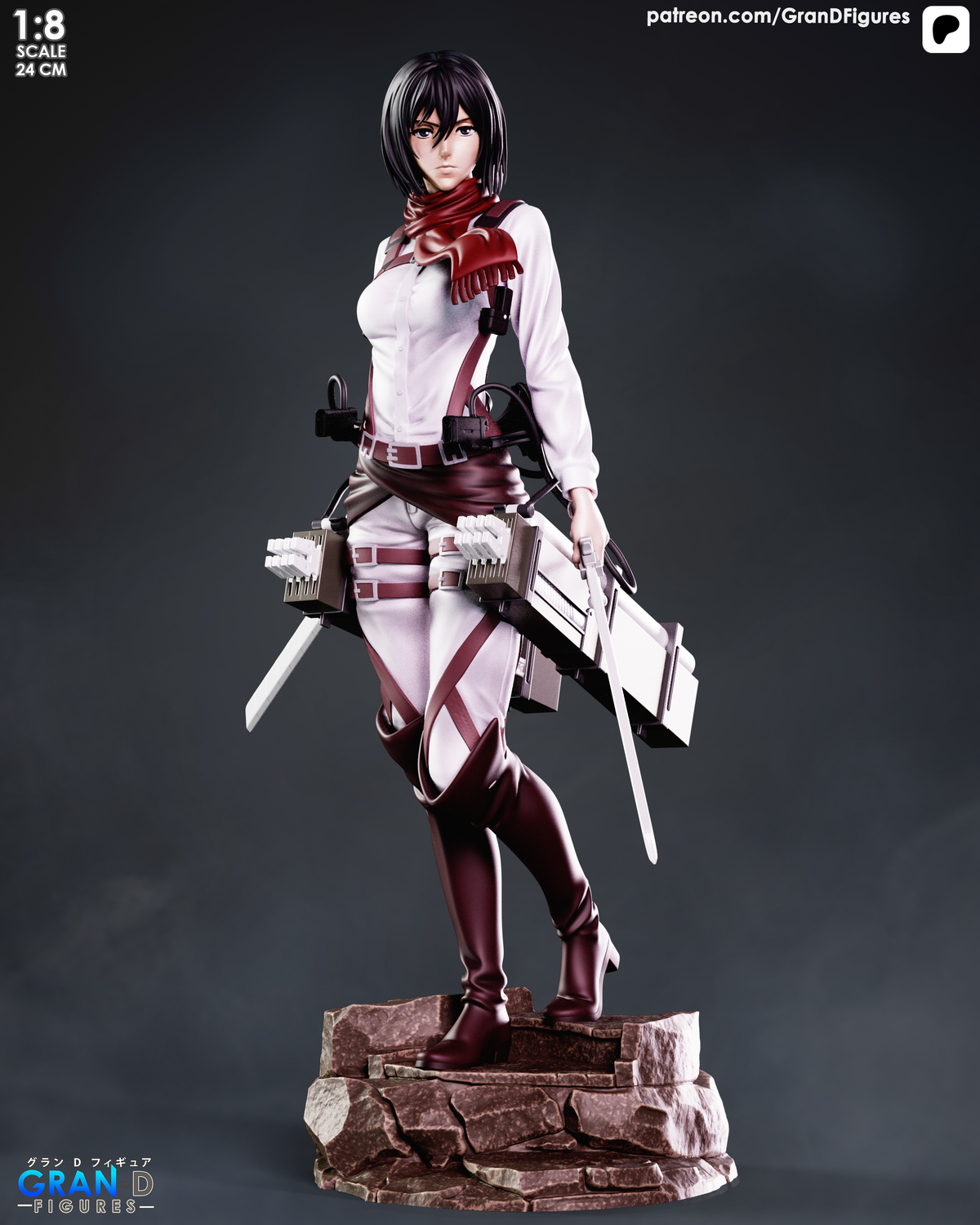2074 Mikasa Ackerman_Attack on Titan - STL 3D Print Files