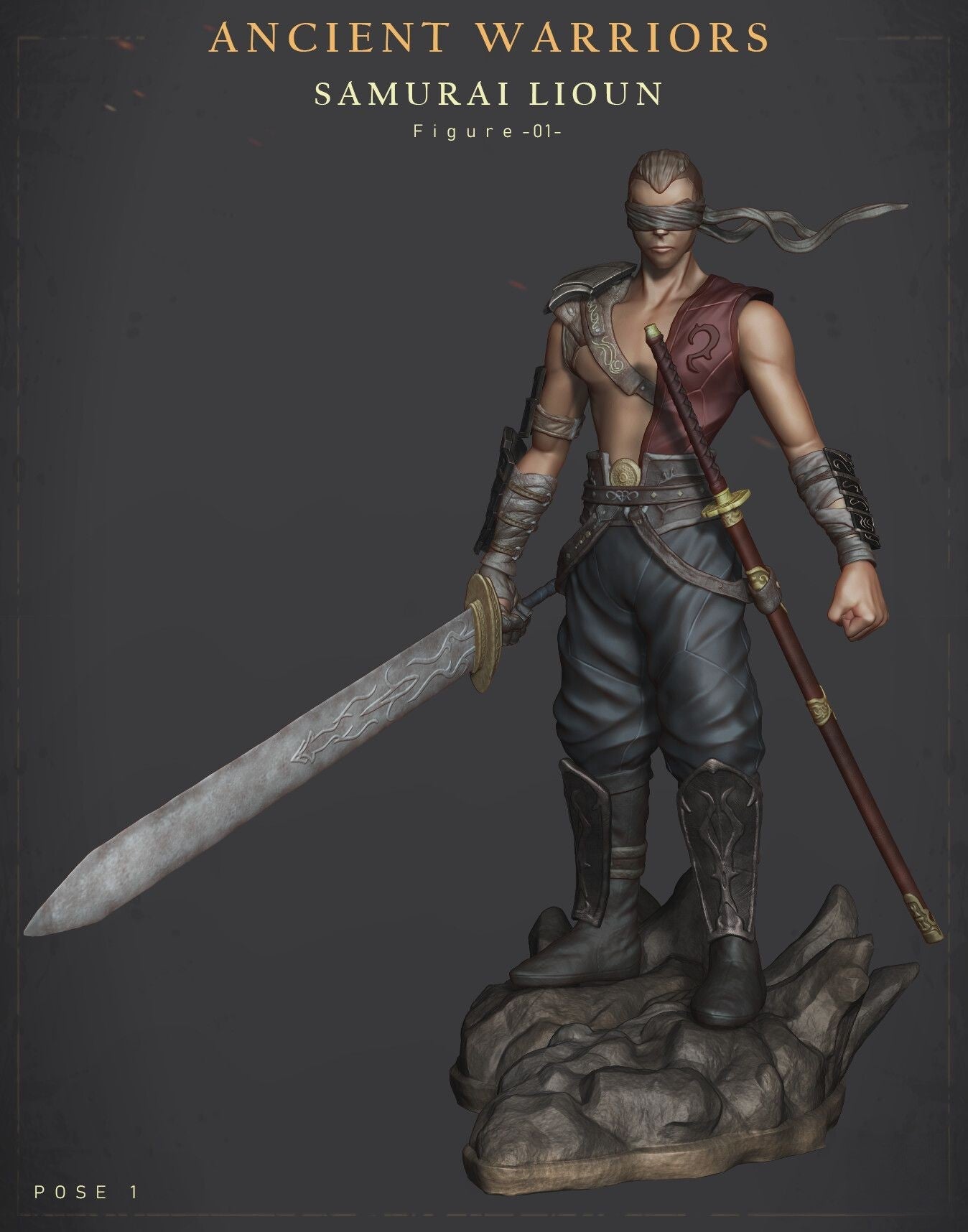 0678 Ancient Warriors with Dragon - STL 3D Print Files