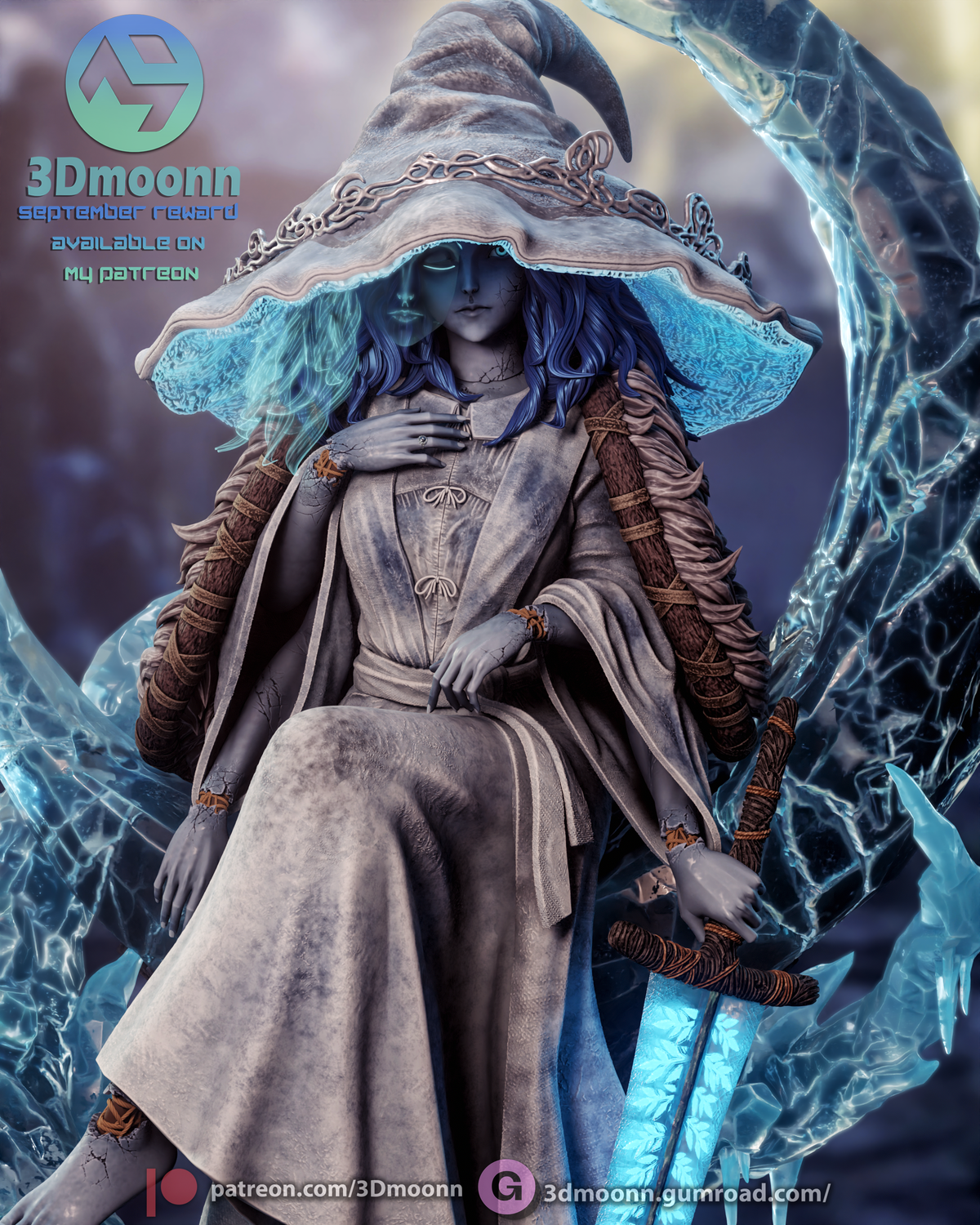 2053 Ranni the Witch_Elden Ring - STL 3D Print Files
