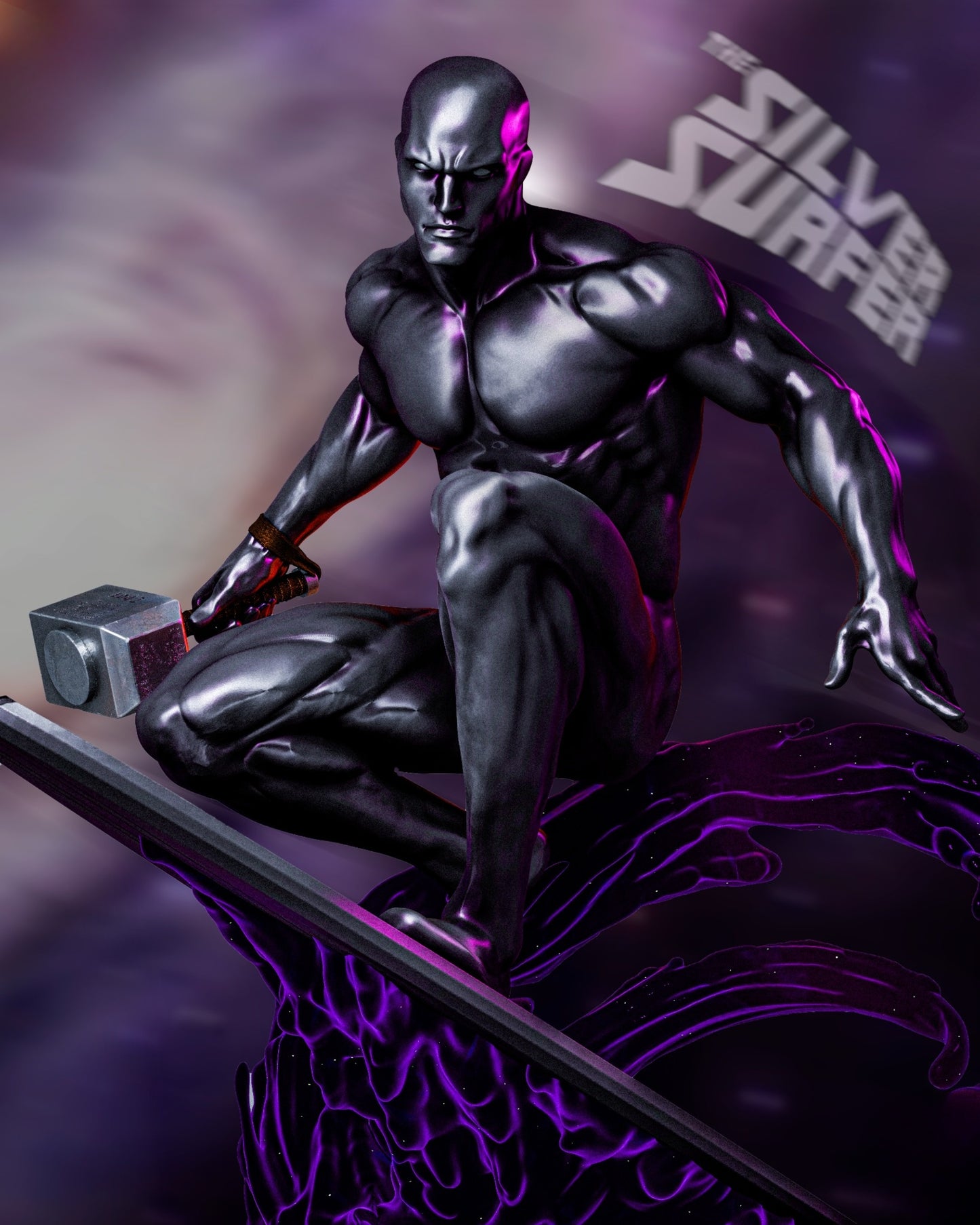 1208 Silver Surfer_Marvel Comics - STL 3D Print Files