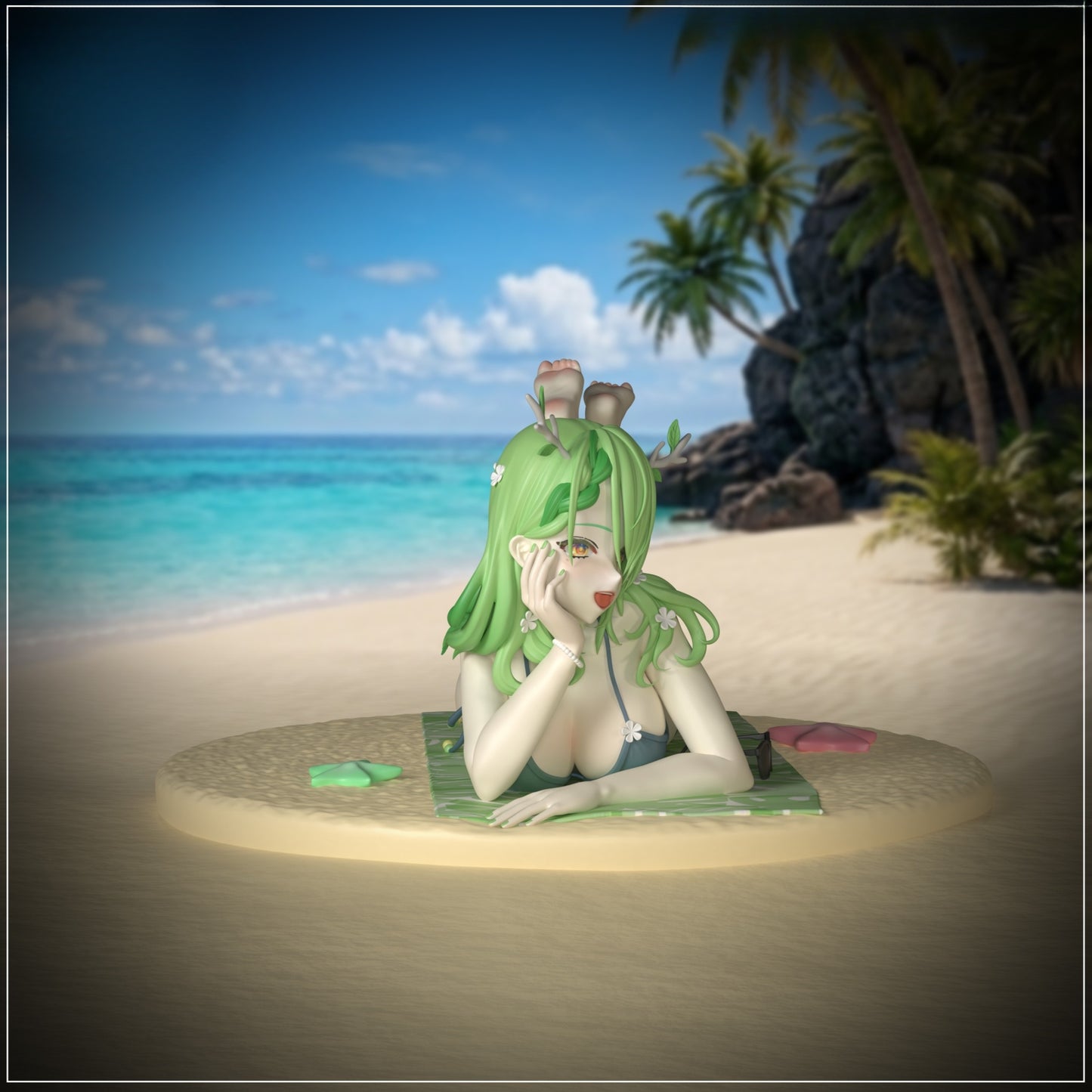 1302 Fauna_Hololive Bikini - STL 3D Print File