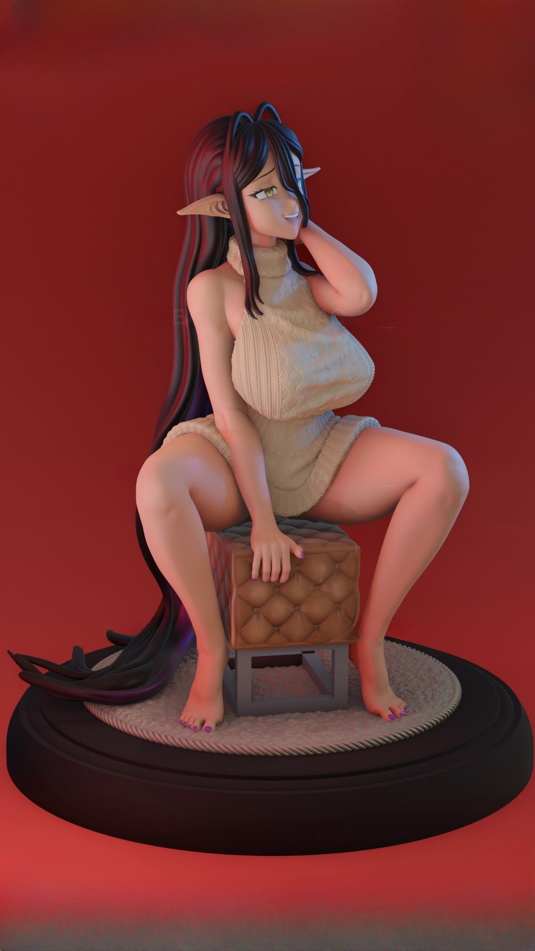 1319 Mariabell_Yandere Dark Elf - STL 3D Print Files