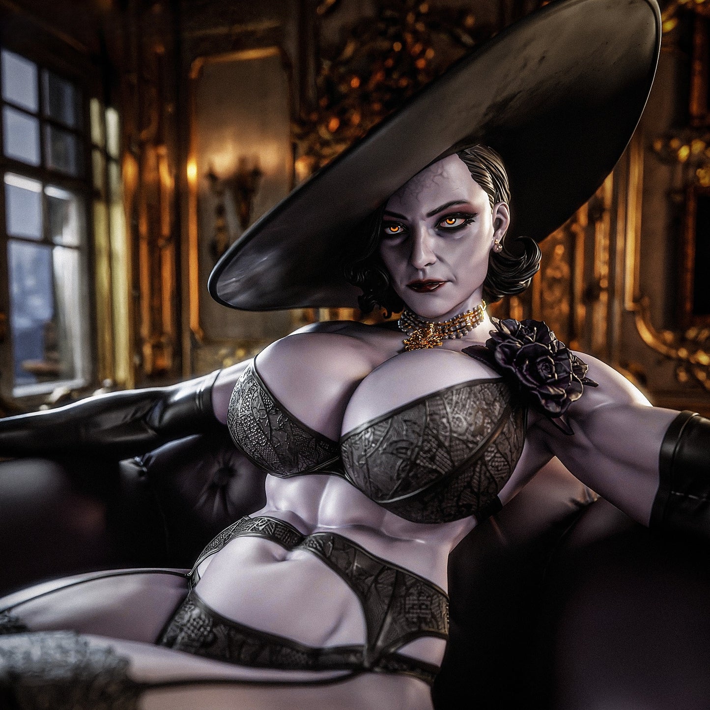 1462 Lady Dimitrescu_Resident Evil Village NSFW - STL 3D Print File