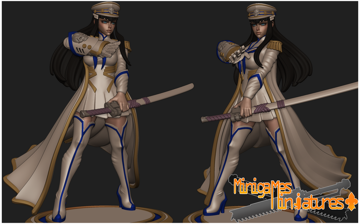1876 Space Komissar_Space Elf_Miniatures - STL 3D Print Files