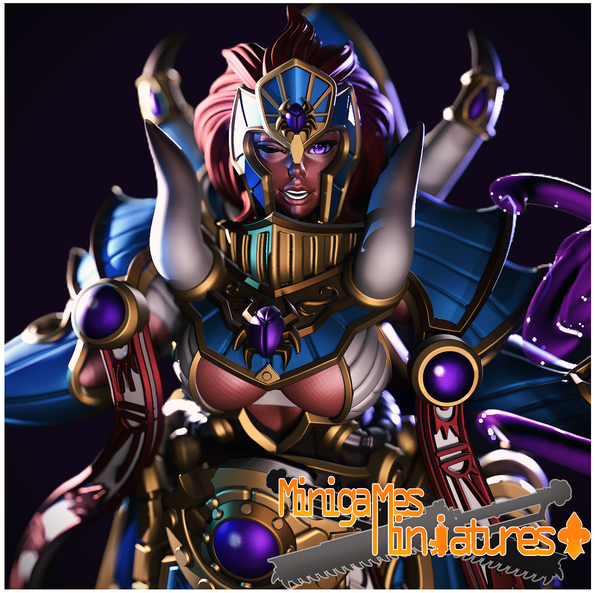 1877 Crimson Sorcerer Magnara_Chaos_Miniatures - STL 3D Print Files