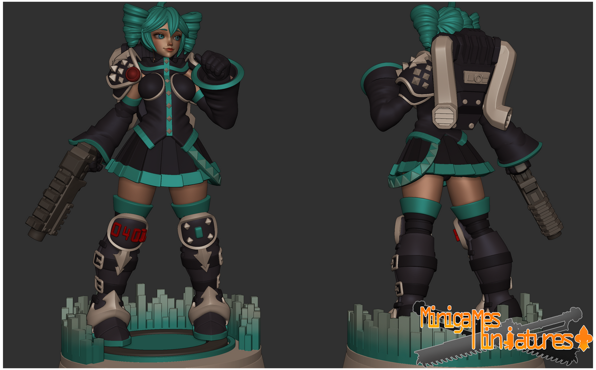 1874 Vocaloid Sister_Miniatures - STL 3D Print Files