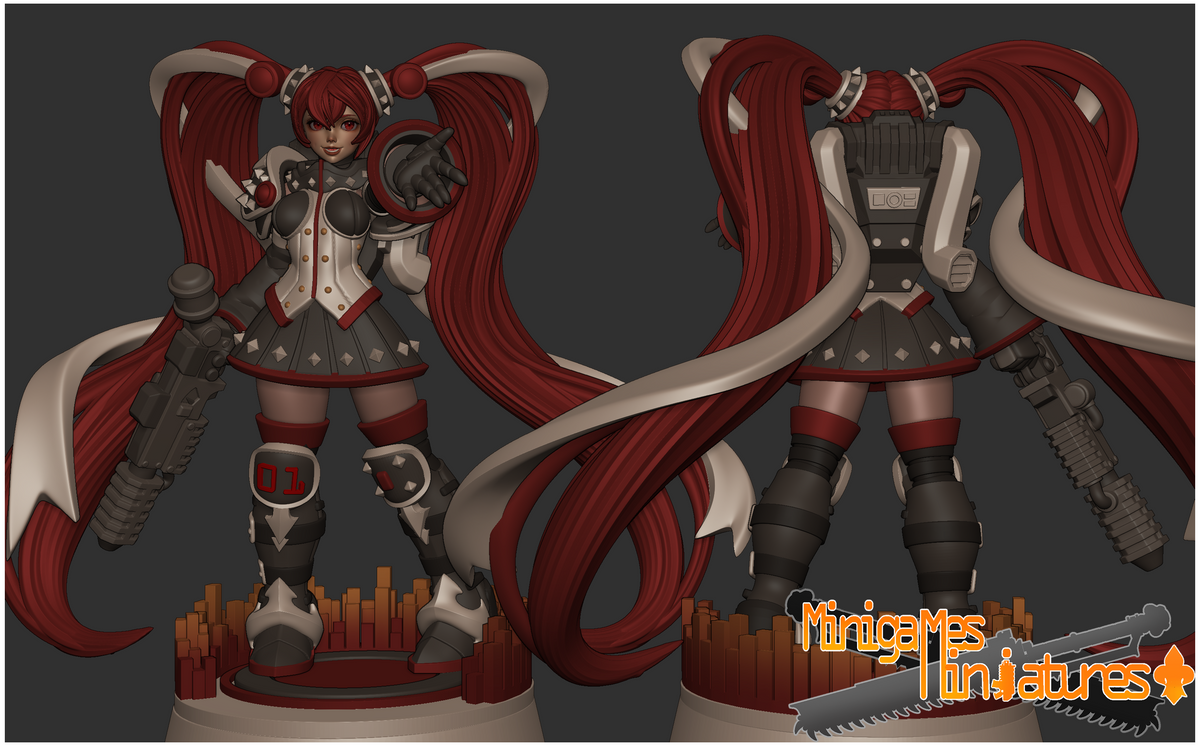 1874 Vocaloid Sister_Miniatures - STL 3D Print Files