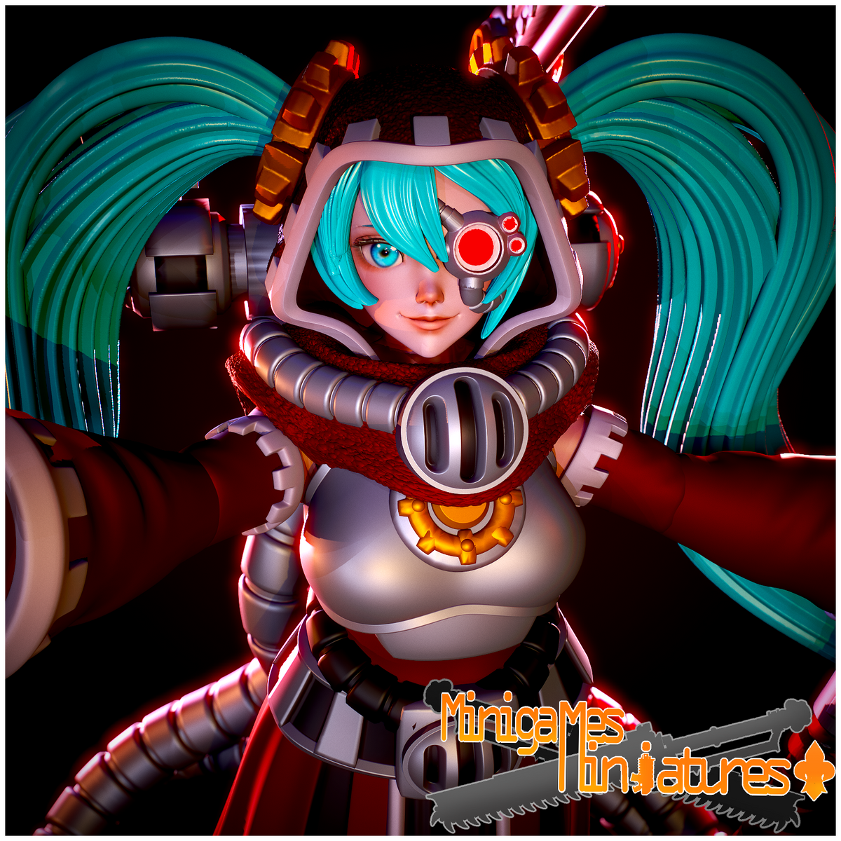 1881 Miku techpriestess_Miniatures - STL 3D Print Files