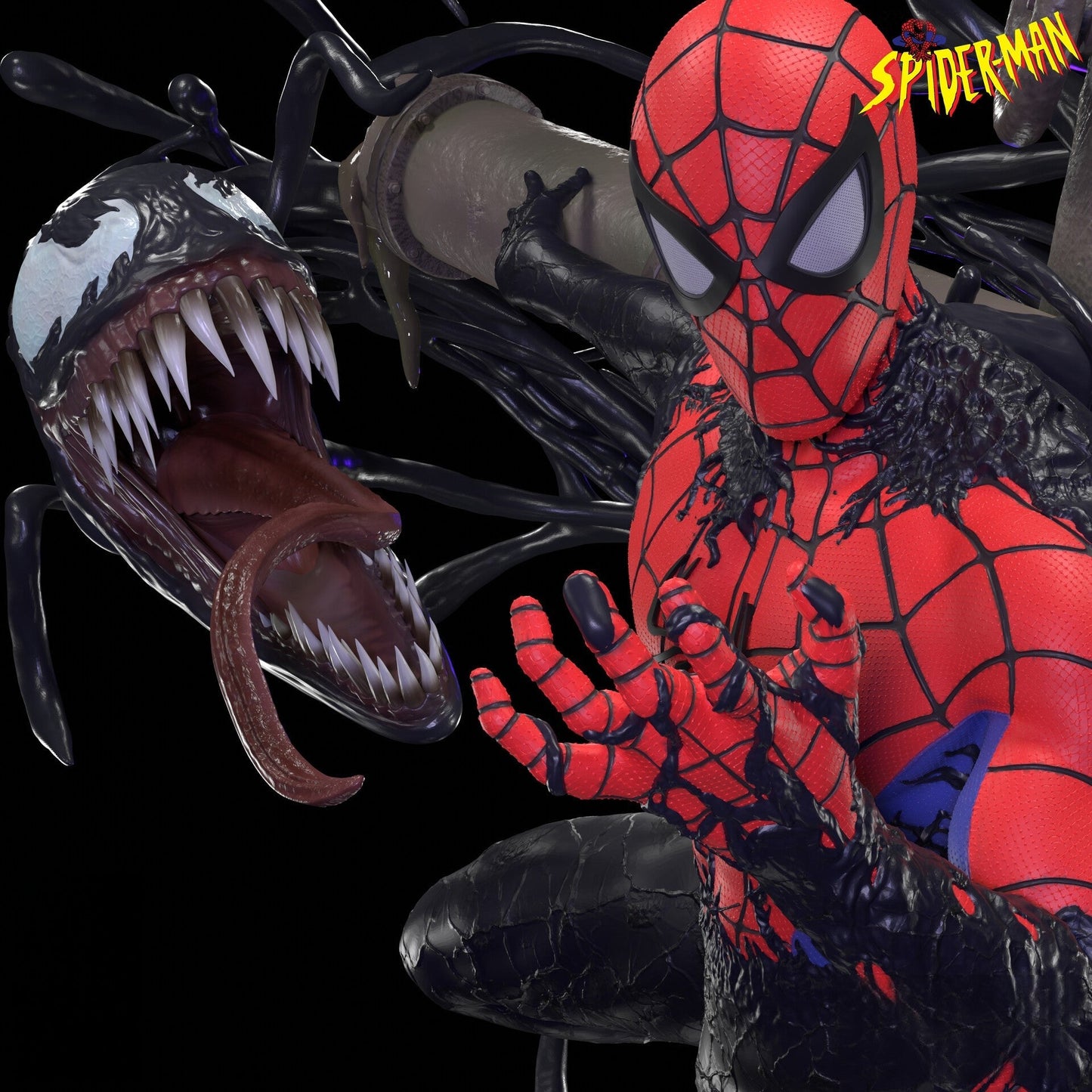 0121 Spider-Man VS Venom (1483) - STL 3D Print Files