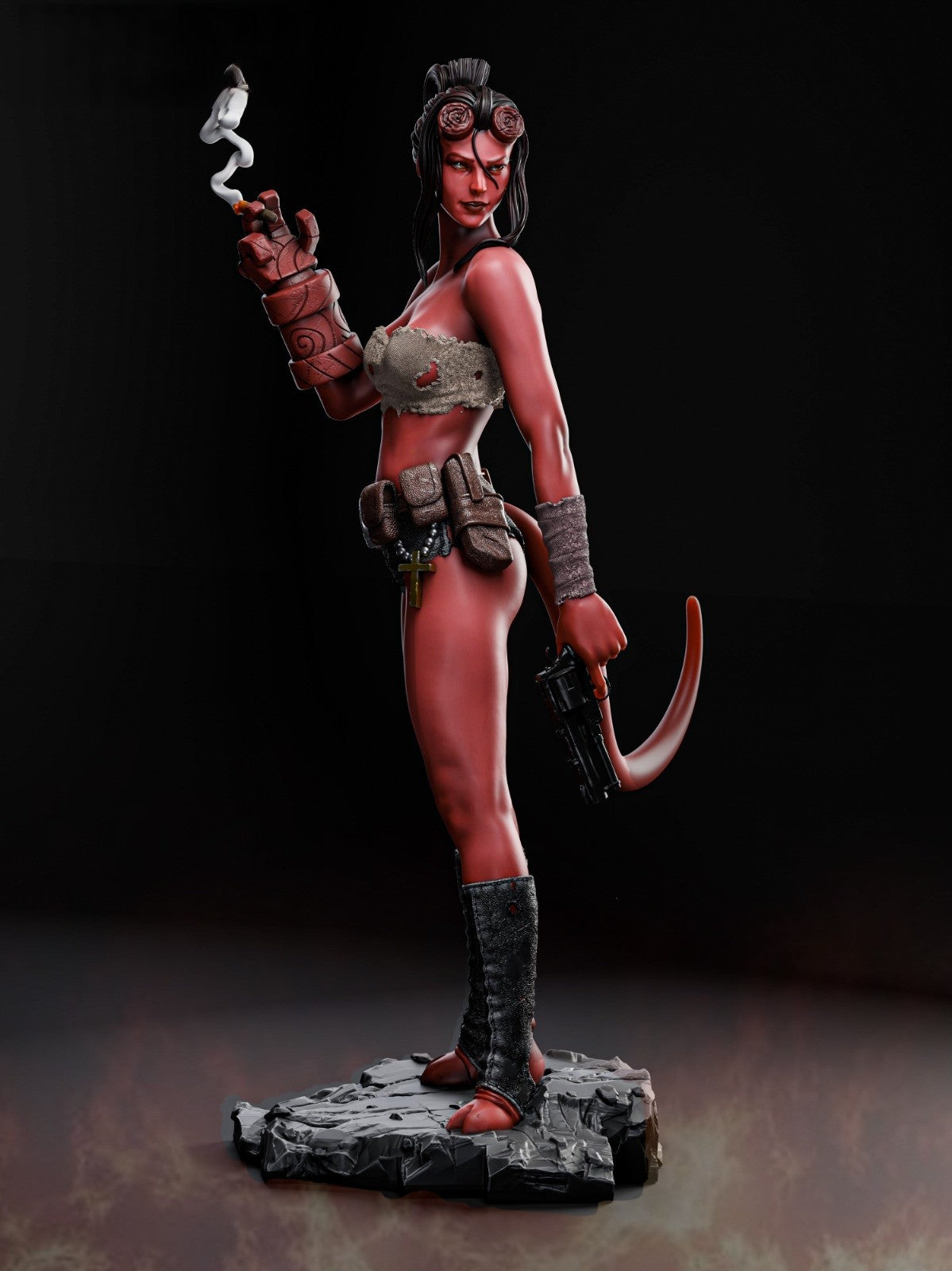0427 Hellgirl (1458) - STL 3D Print Files