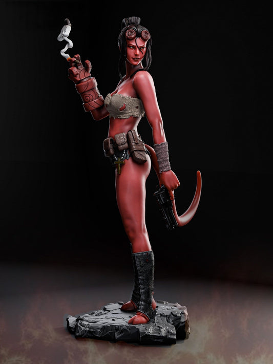 0427 Hellgirl (1458) - STL 3D Print Files