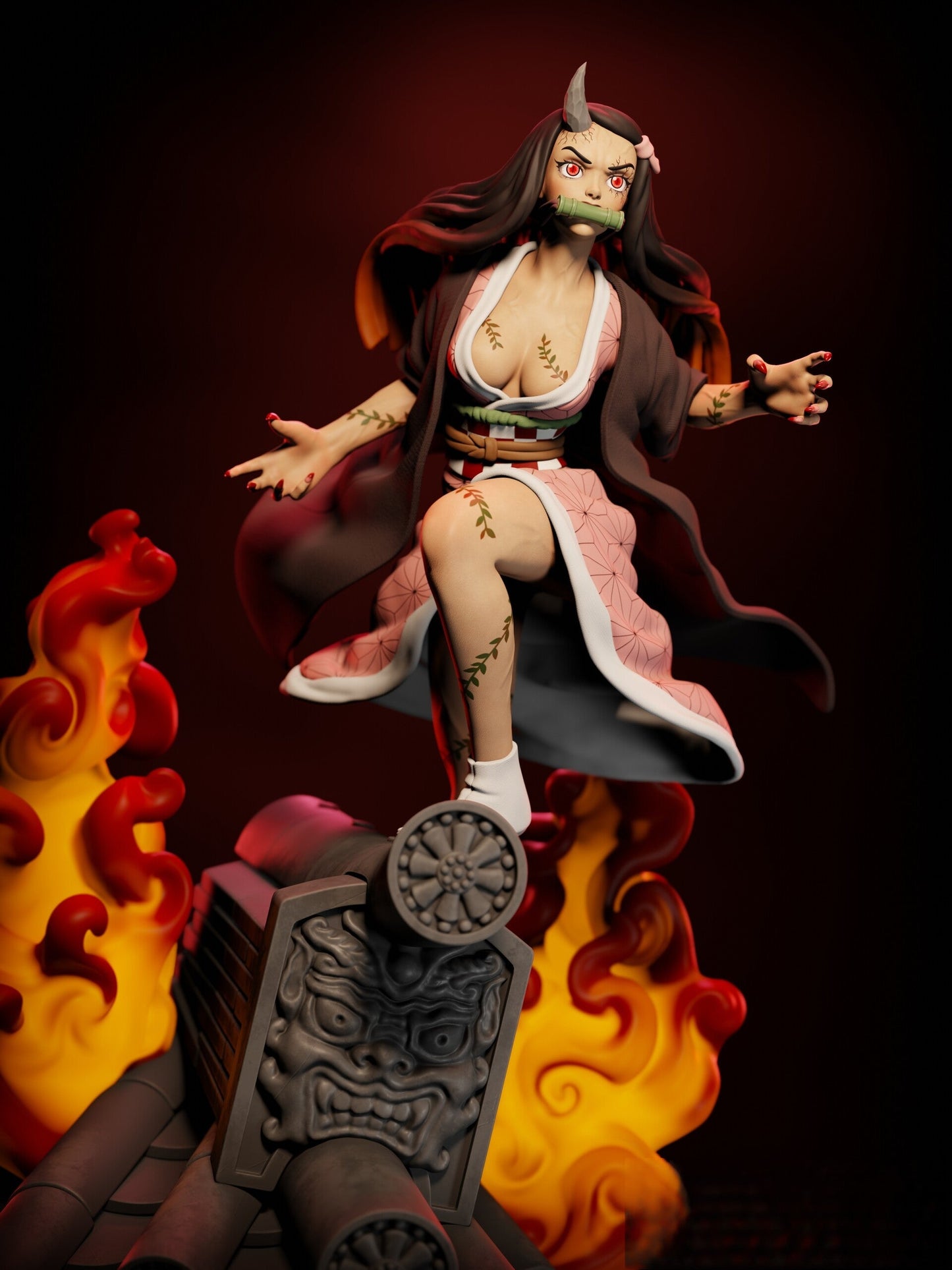 0488 Nezuko Kamado - Kimetsu no Yaiba (1340) - STL 3D Print Files