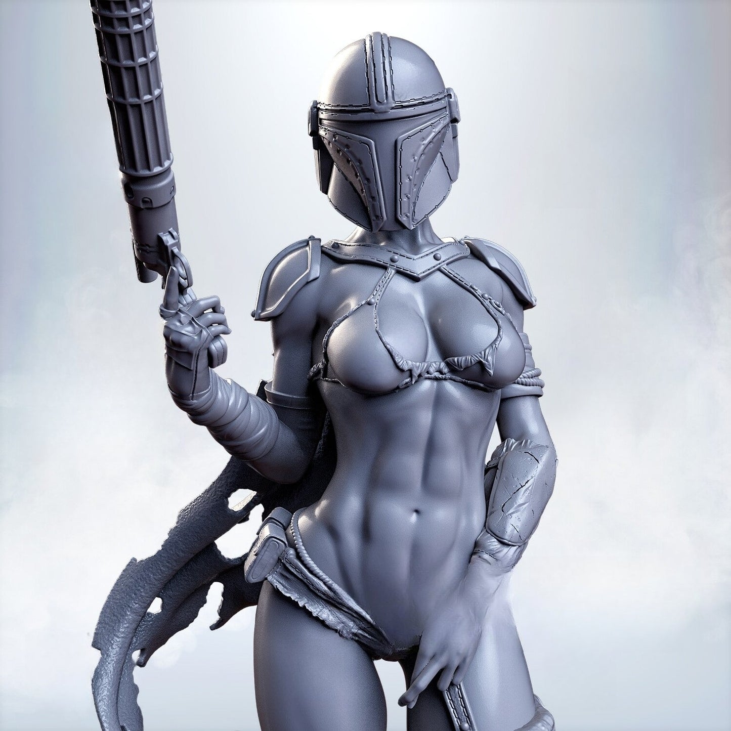 0760 Lady Mandalorian - Star Wars - STL 3D Print Files