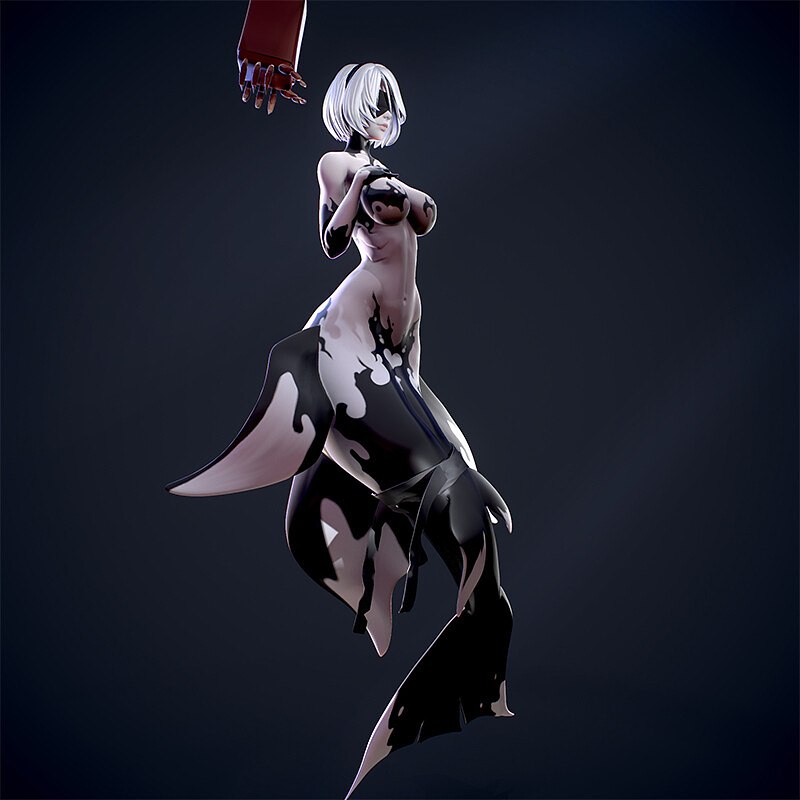 1195 Mermaid 2B_Nier Automata - STL 3D Print Files