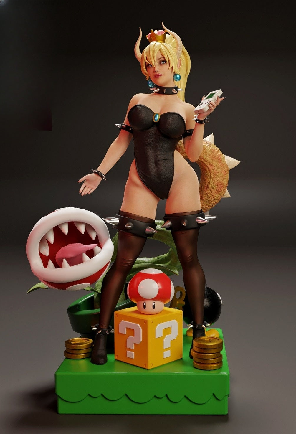 0782 Bowsette Super Mario - STL 3D Print Files