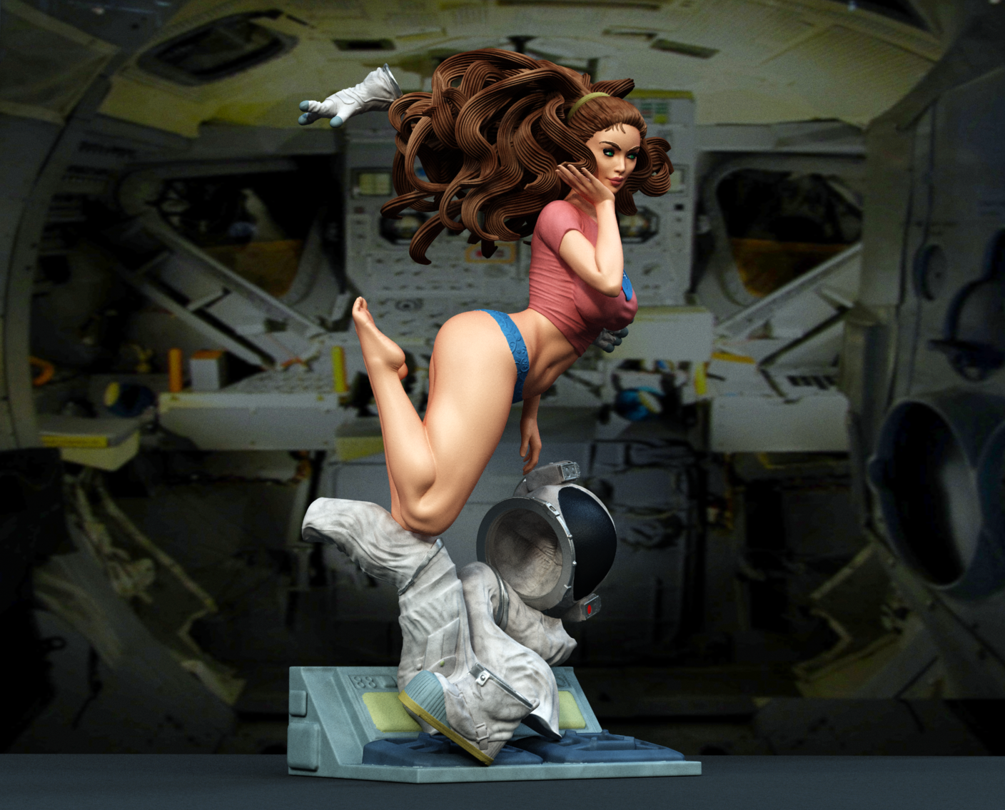 1065 Astronaut Girl - STL 3D Print Files