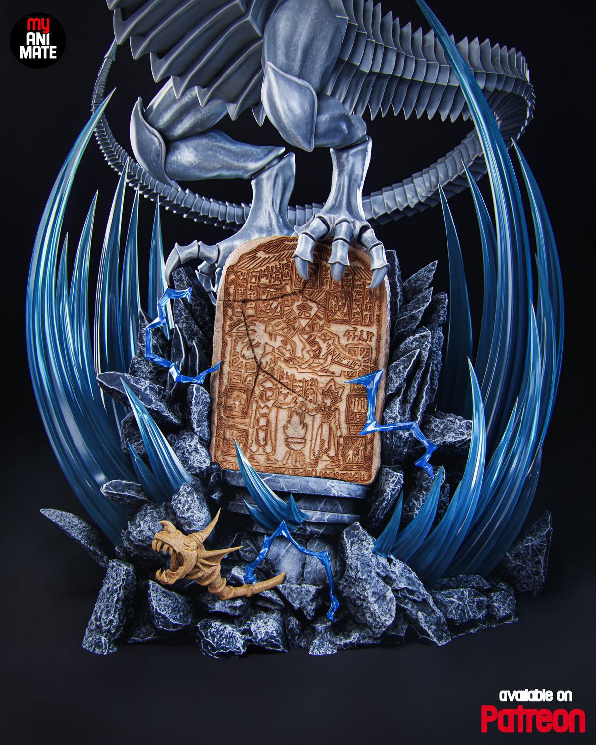 1916 Dragon Blanco de Ojos Azules - STL 3D Print Files
