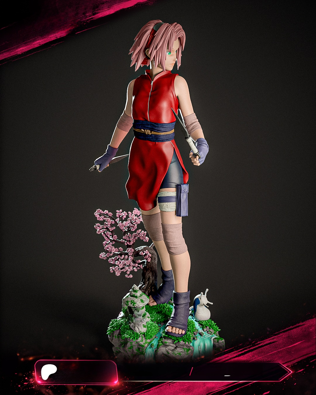 1666 Sakura Haruno_Naruto Shippuden - STL 3D Print Files
