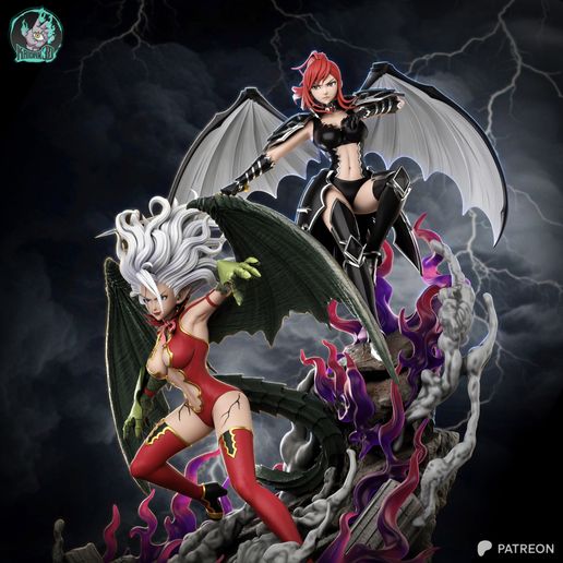 1987 Erza Scarlet&Mirajane Strauss_Fairy Tail - STL 3D Print Files