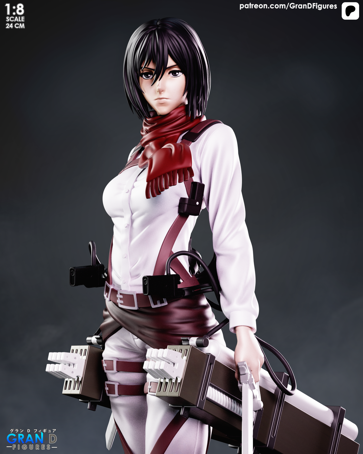 2074 Mikasa Ackerman_Attack on Titan - STL 3D Print Files
