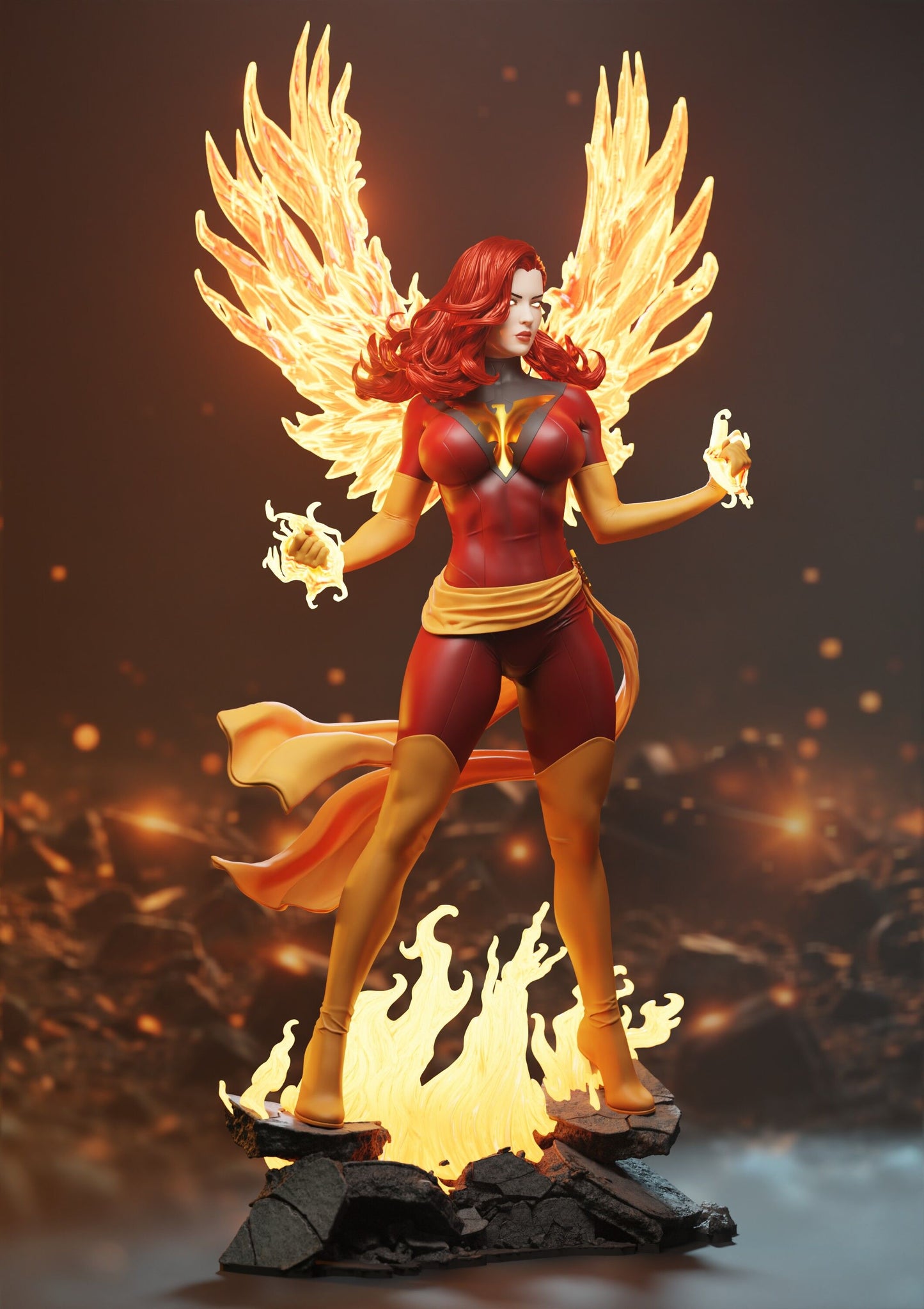 0258 Jean_Grey_Dark_Phoenix - STL 3D Print Files