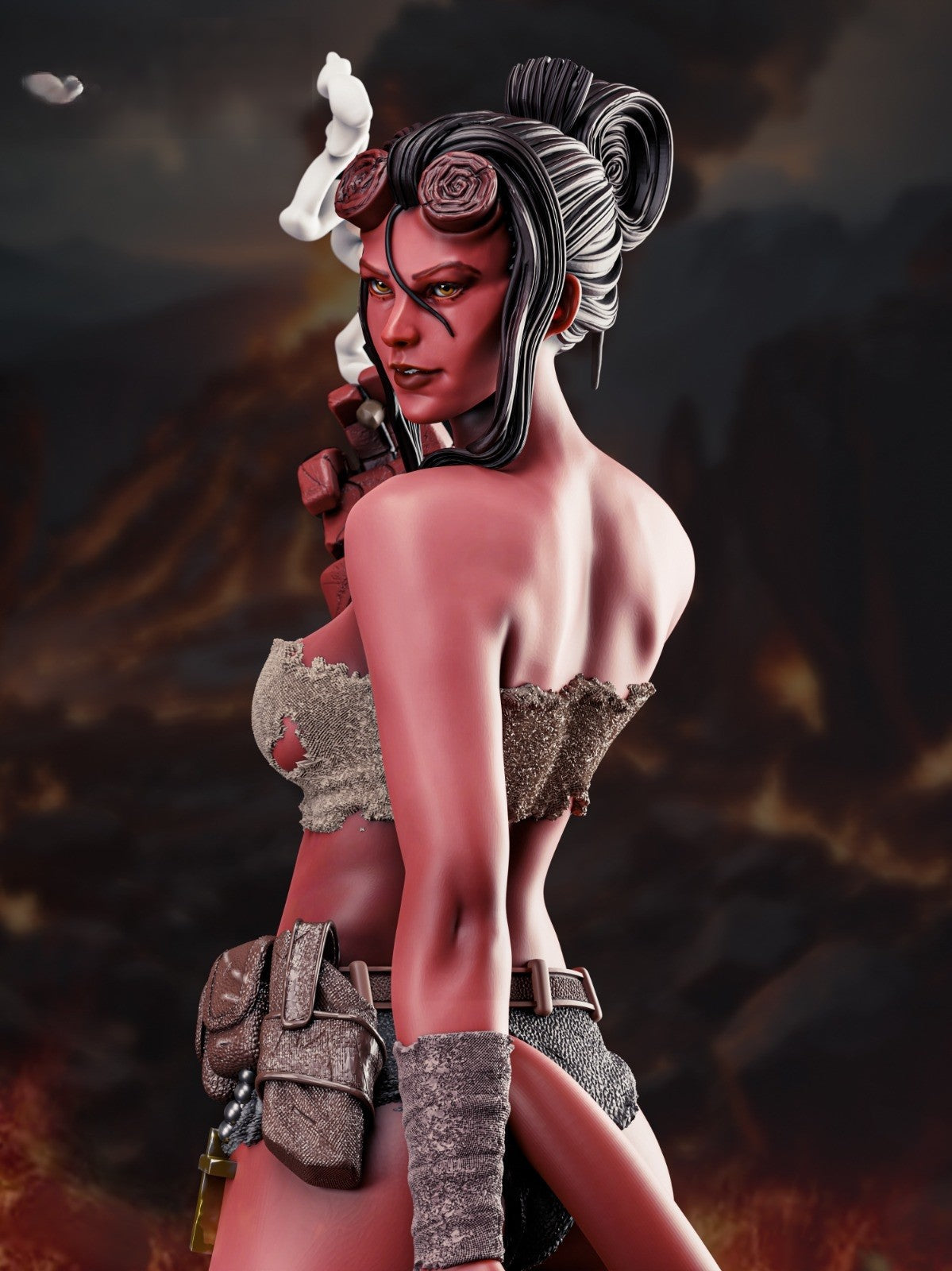 0427 Hellgirl (1458) - STL 3D Print Files