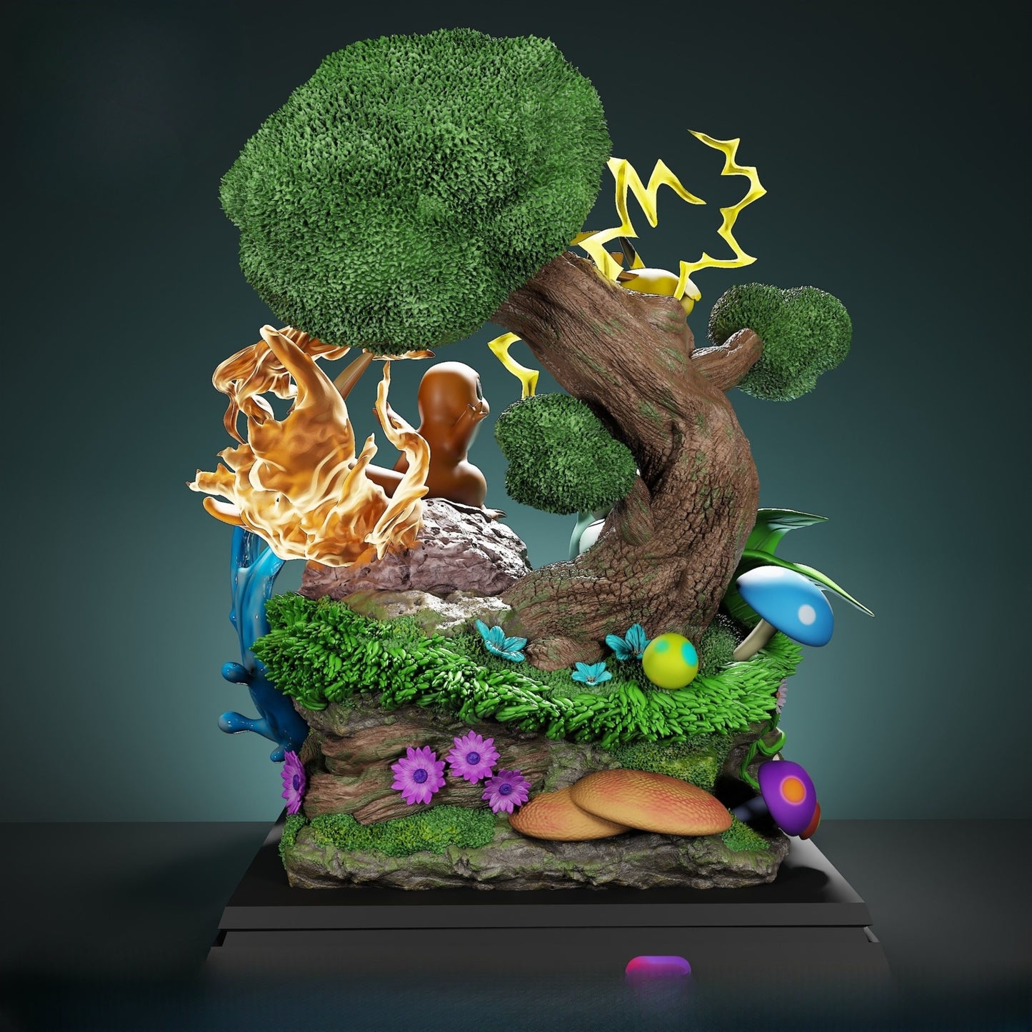 0291 Pokemons Iniciales Diroama - STL 3D Print Files