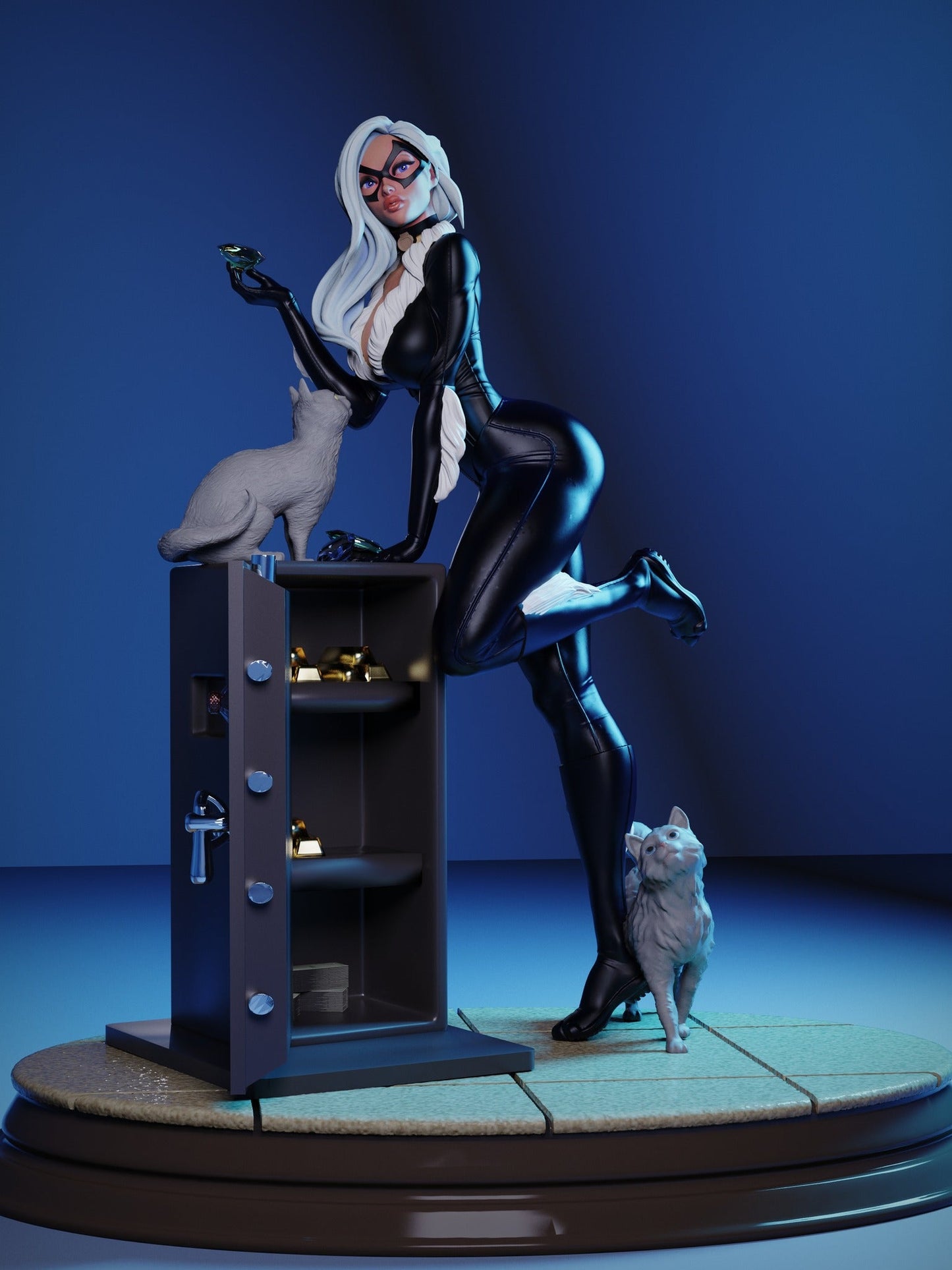 0133 Black Cat NSFW - Marvel Comics (1466) - STL 3D Print Files