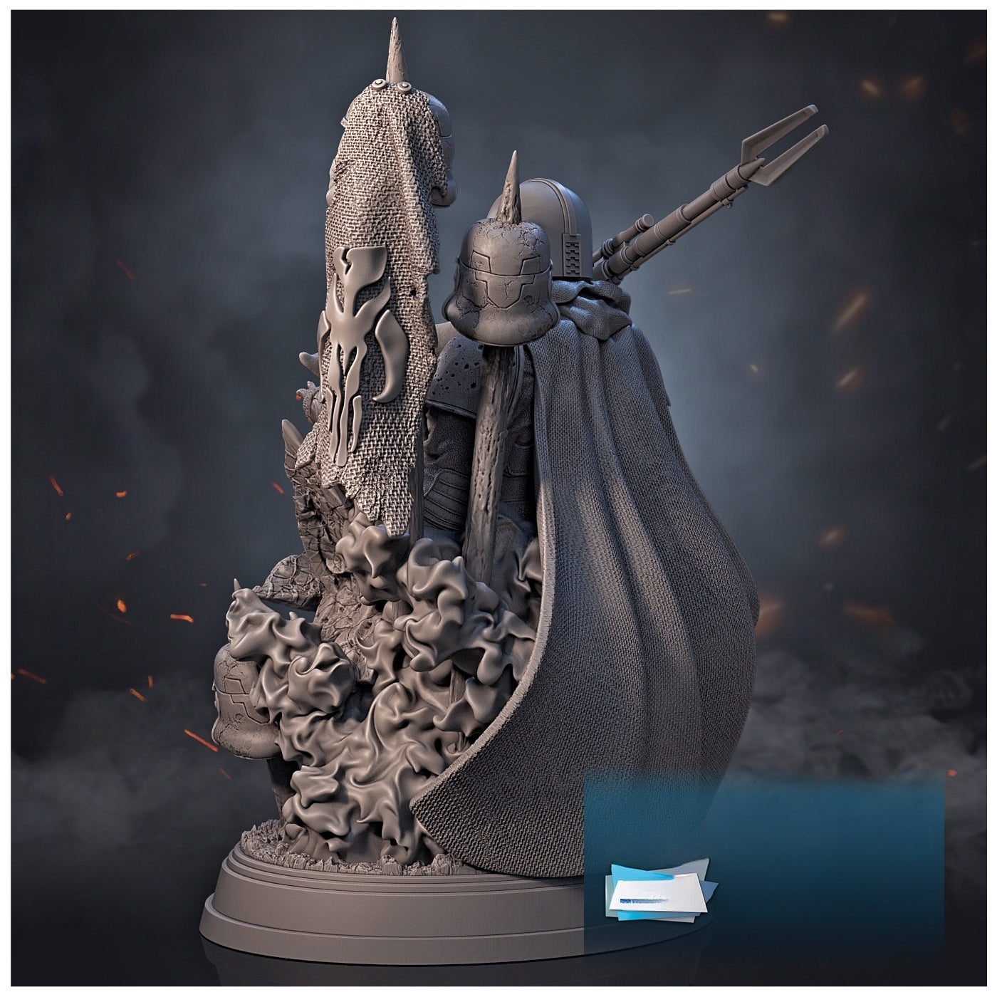 0656 Mandalorian and Baby Yoda DIORAMA - The Mandalorian (1318) - STL 3D Print Files