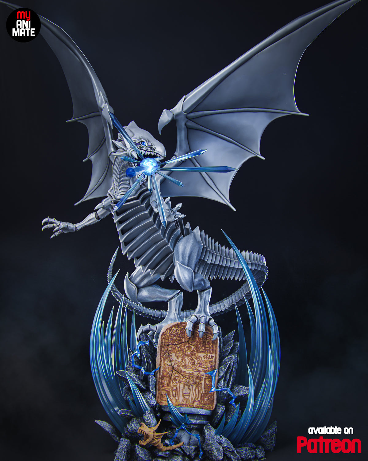 1916 Dragon Blanco de Ojos Azules - STL 3D Print Files