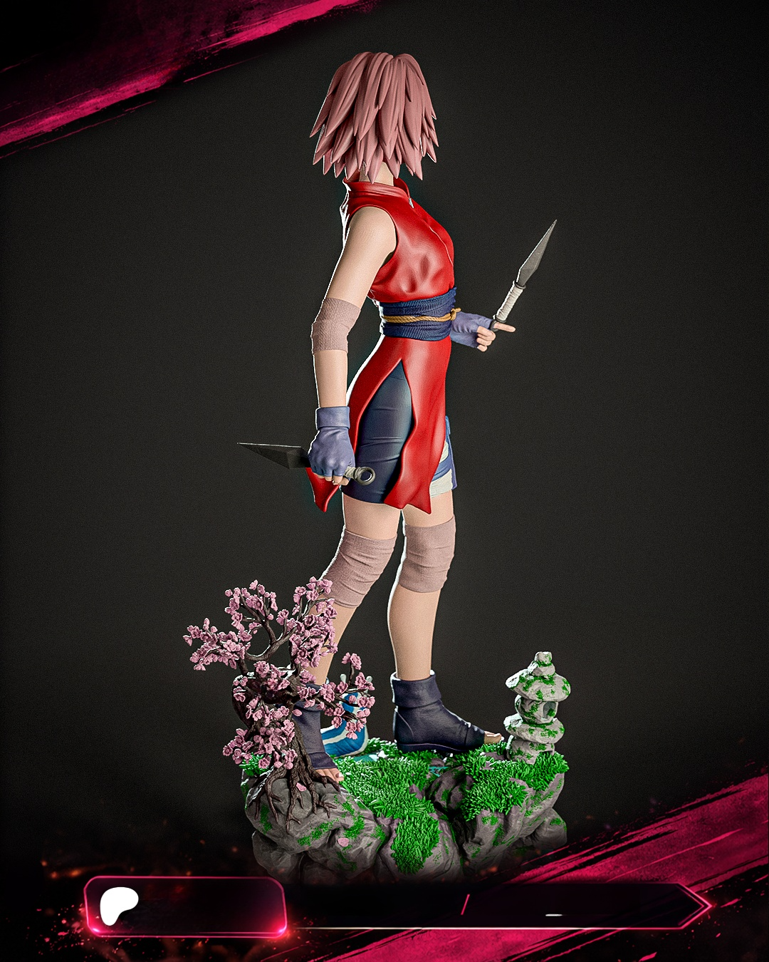 1666 Sakura Haruno_Naruto Shippuden - STL 3D Print Files