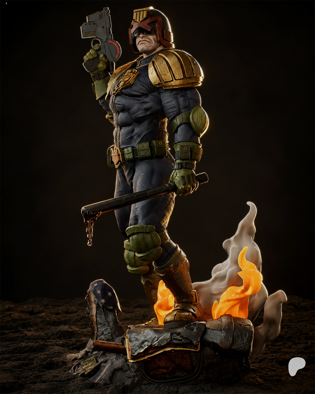 1642 Judge Dredd_2000 AD - STL 3D Print Files