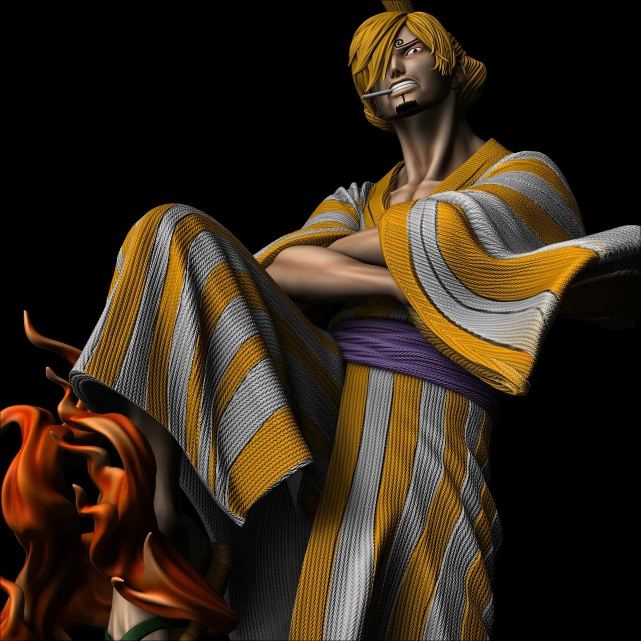 0240 Sanji e Kaido (OP) - STL 3D Print Files
