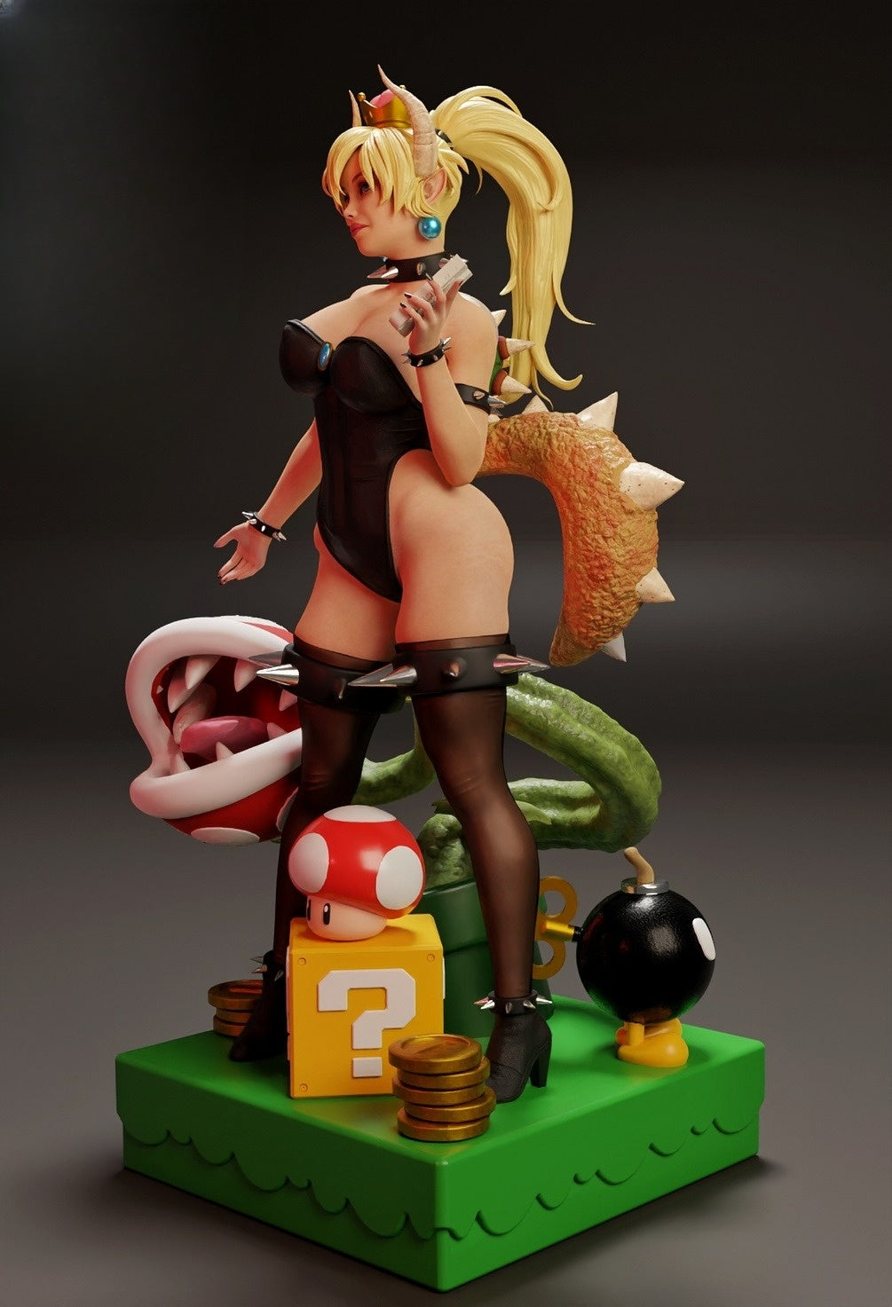 0782 Bowsette Super Mario - STL 3D Print Files