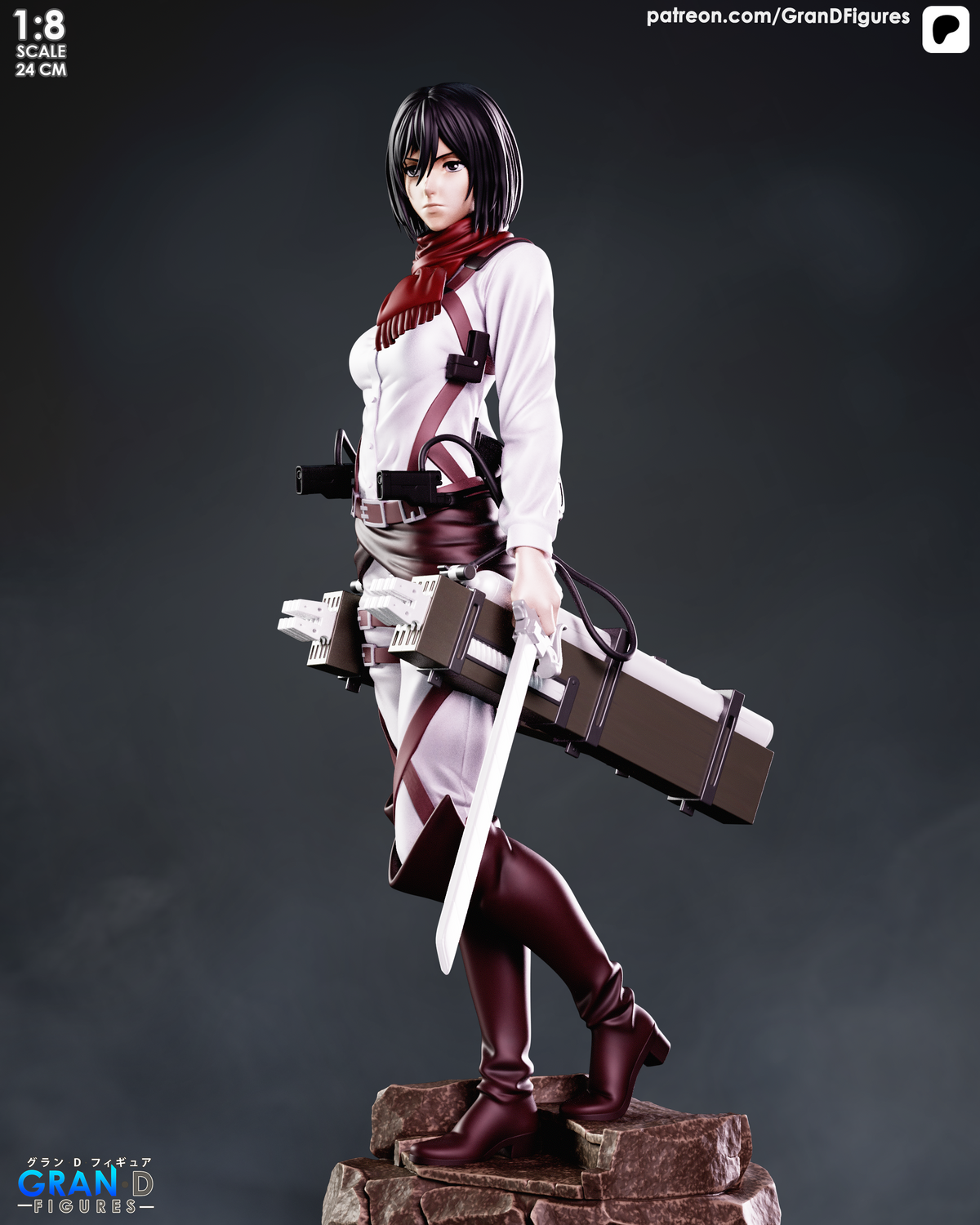 2074 Mikasa Ackerman_Attack on Titan - STL 3D Print Files
